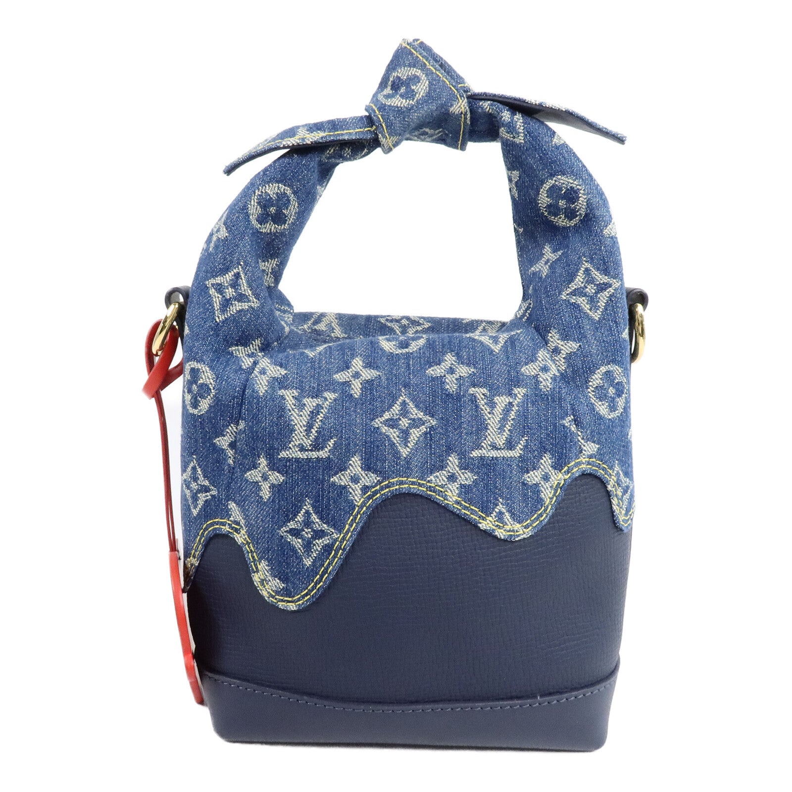 LOUIS VUITTON Denim/Taurillon Japanese Cruiser手挽肩背兩用袋