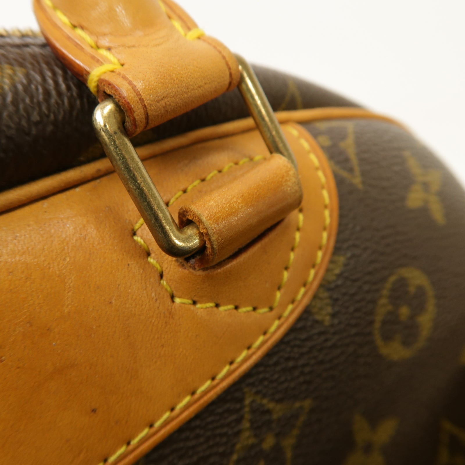 LOUIS VUITTON Monogram Trouville Hand Bag金扣手挽袋啡色