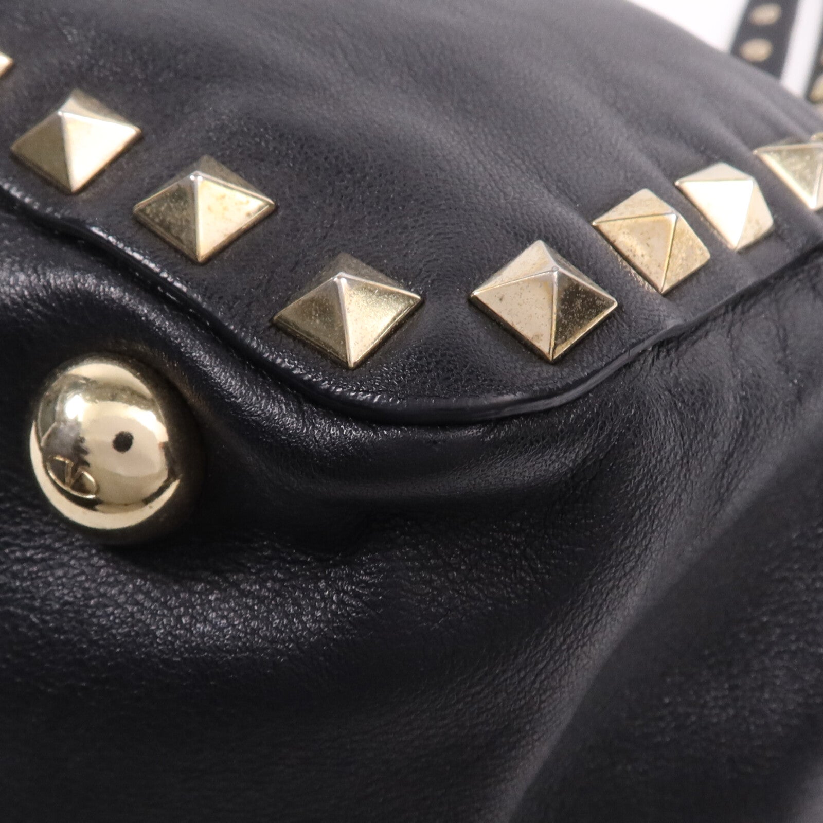 Valentino 牛皮皮革2 Way Shoulder Bag金扣手挽肩背兩用袋