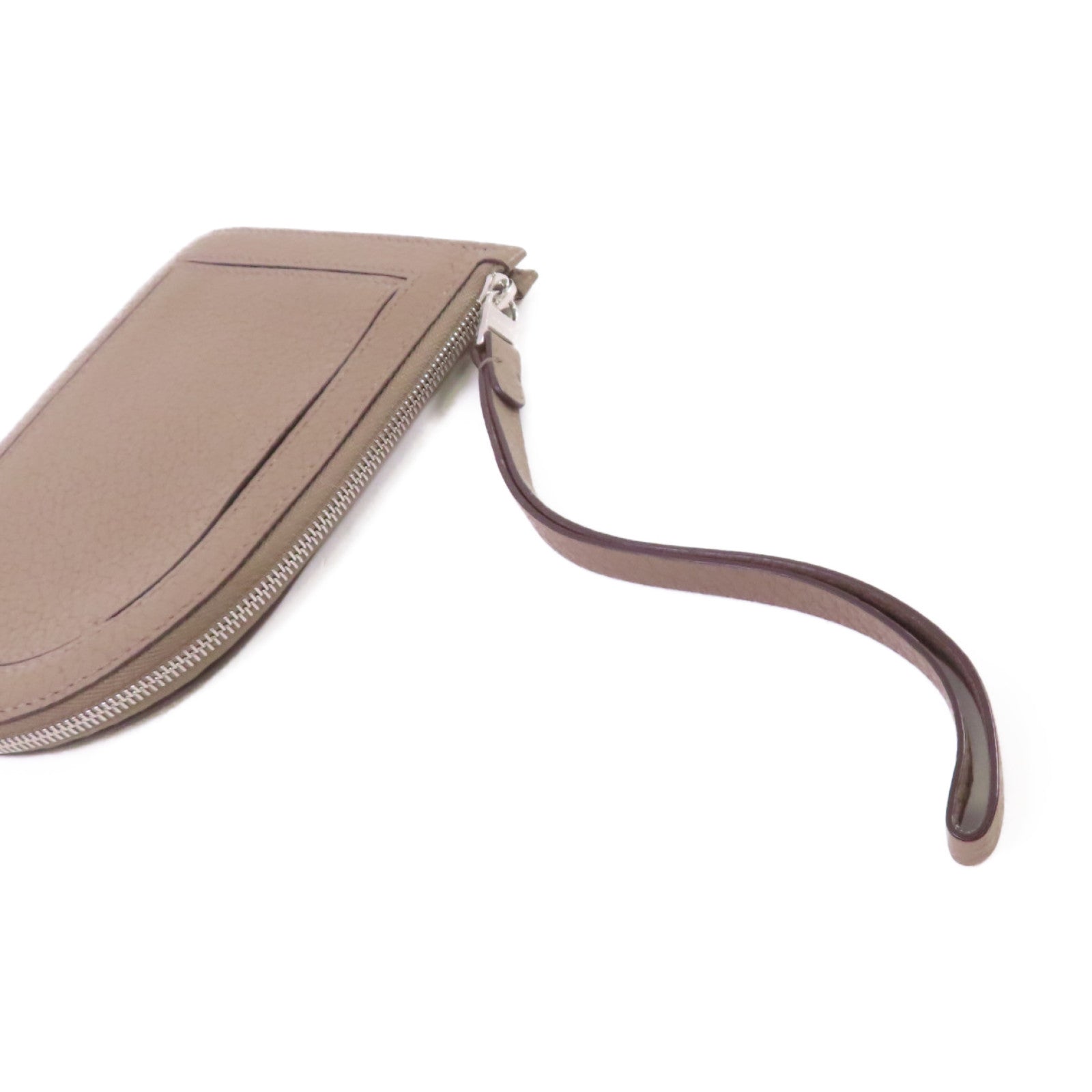 Delvaux 牛皮皮革Delvaux Card Case銀扣卡套灰色