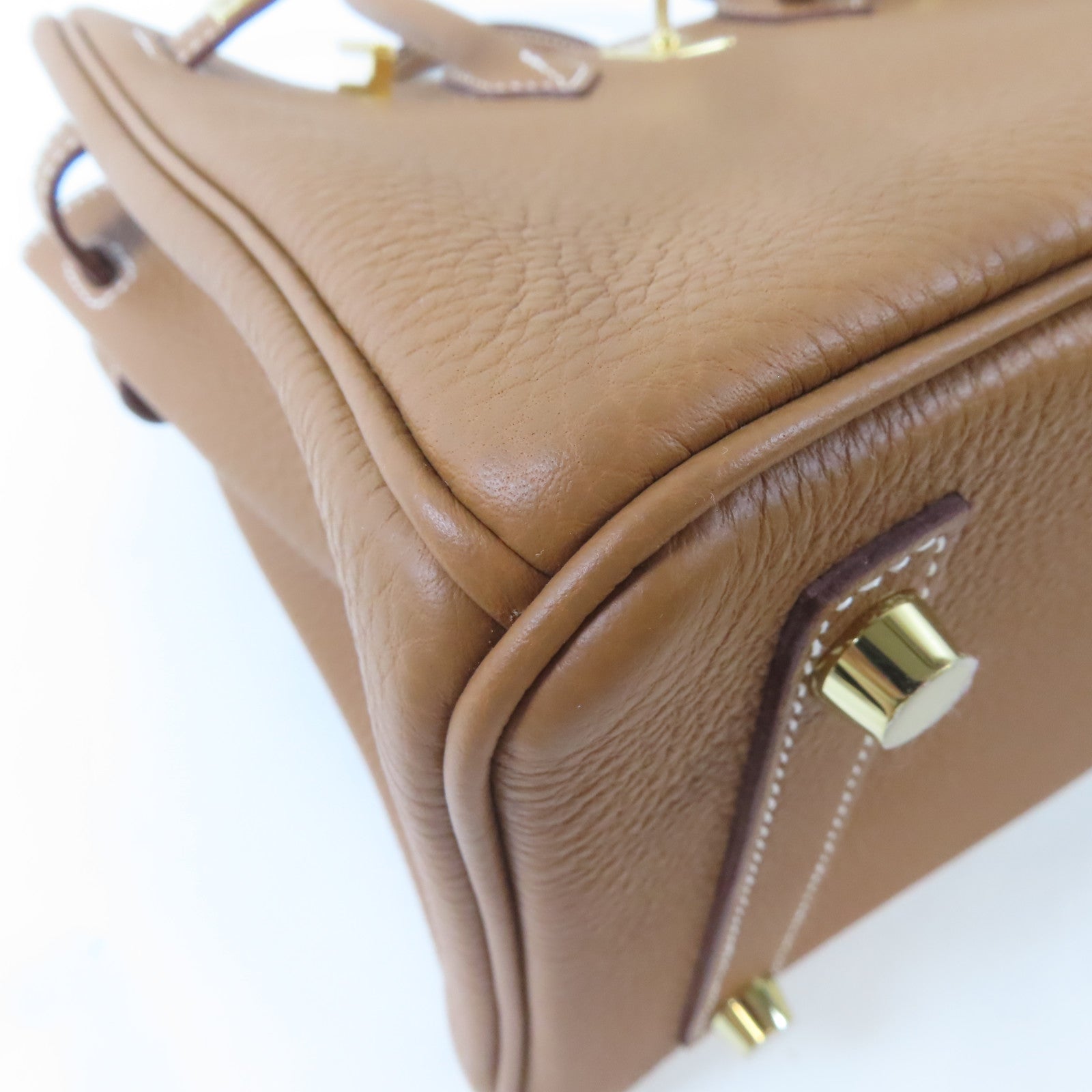 HERMES Togo皮革Birkin 25金扣手挽袋Gold/金色/啡色