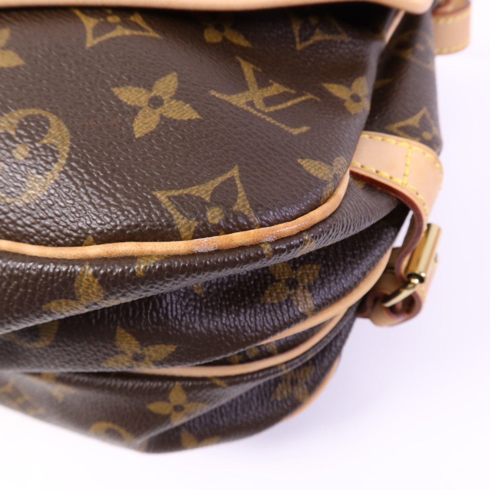 LOUIS VUITTON Monogram Saumur BB金扣手挽肩背兩用袋