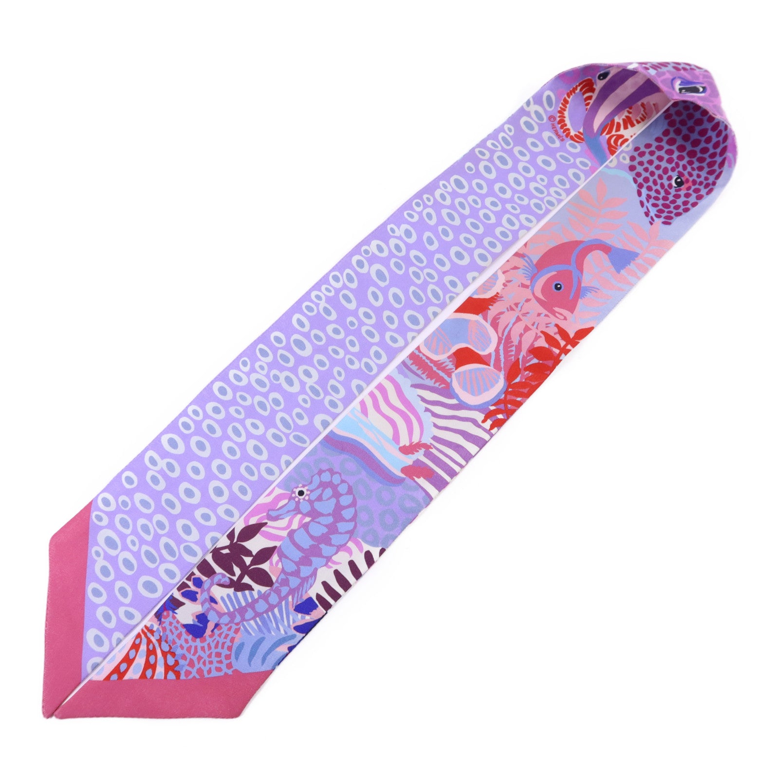 HERMES 【激減優惠】絲質Twilly絲巾