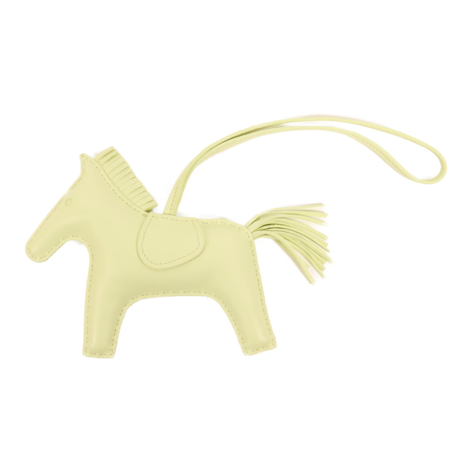 HERMES Milo皮革Rodeo GM掛飾Jaune Milton