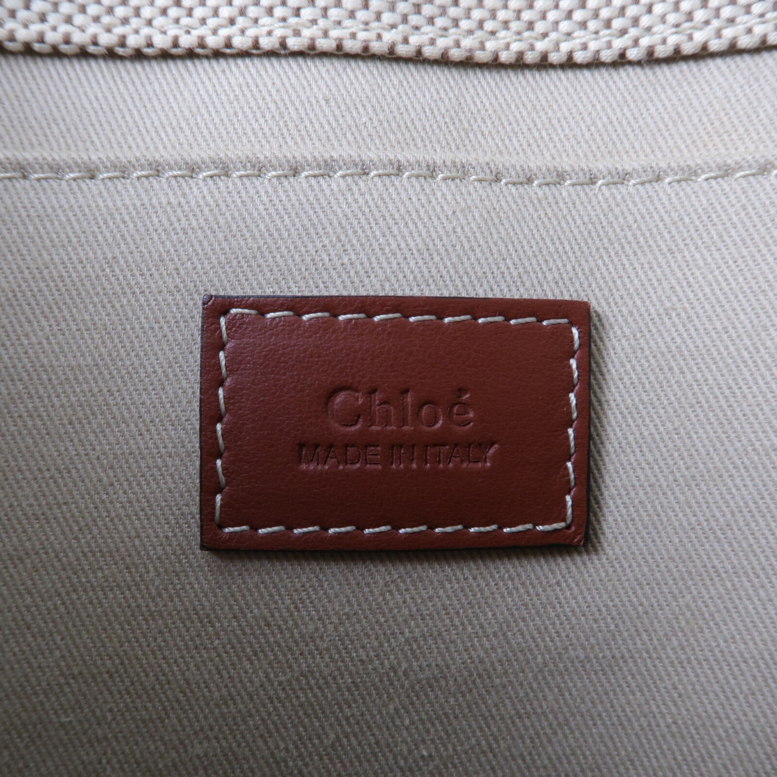 Chloe 帆布Woody Large手挽袋