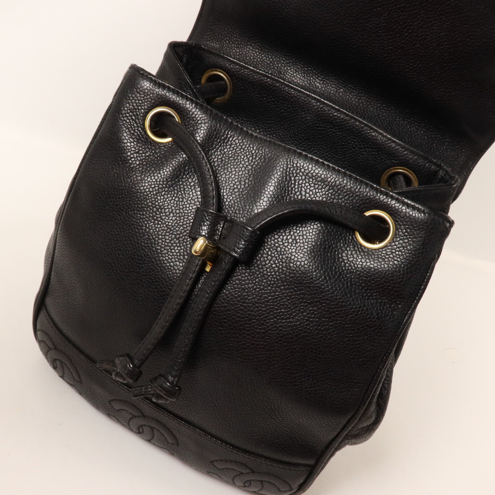 CHANEL 牛皮皮革Triple CC Backpack鏈帶背包