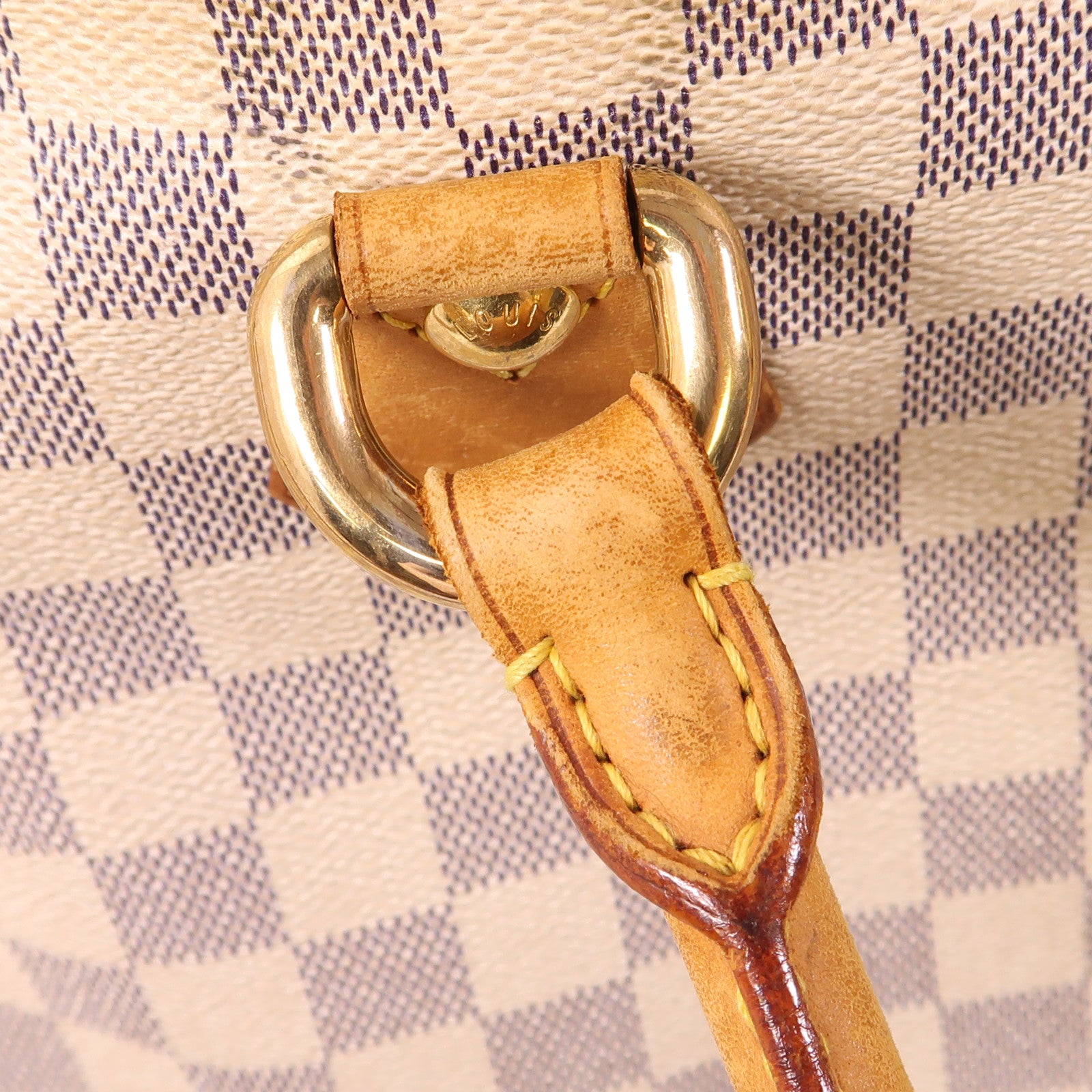 LOUIS VUITTON LV GHW Saleya MM Shoulder Bag N51185 Damier Azur White