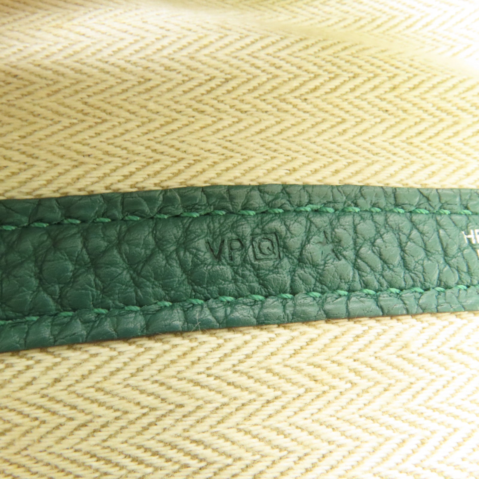 HERMES Negonda皮革Garden Party PM手挽袋Malachite