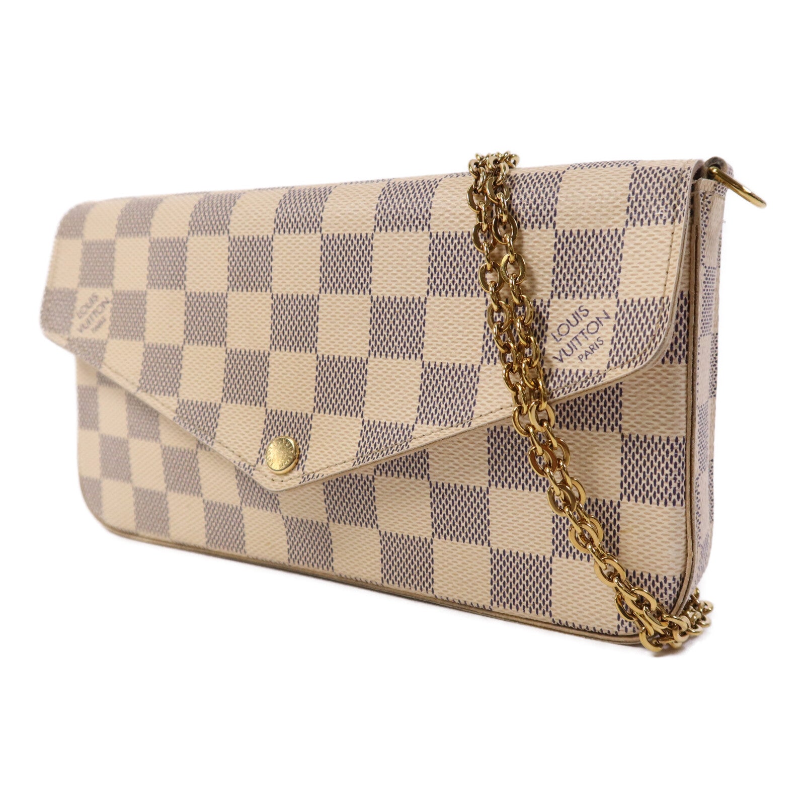 LOUIS VUITTON Damier Azur Pochette Felicie肩背袋