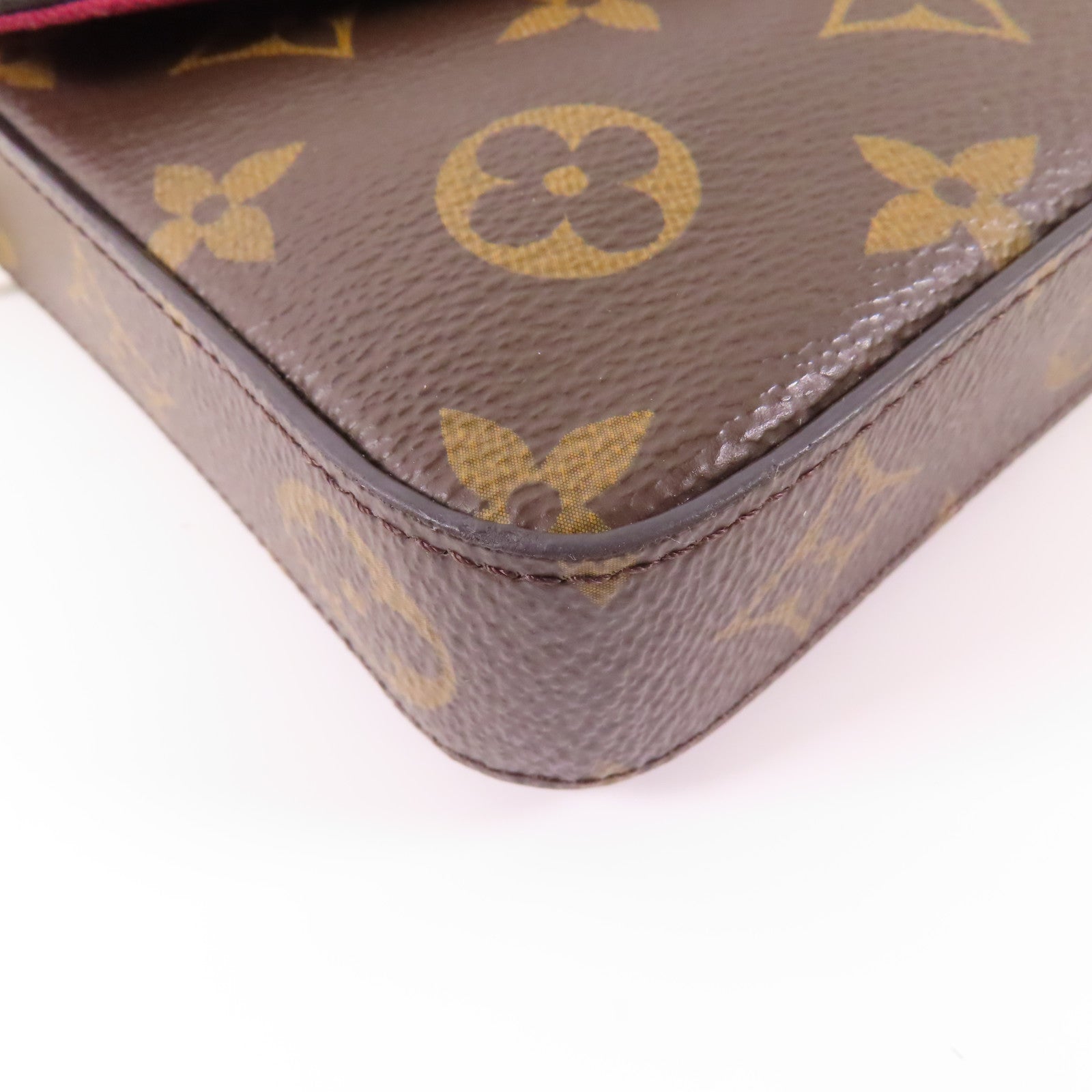 LOUIS VUITTON Monogram Felicie Pochette金扣鏈帶肩背袋