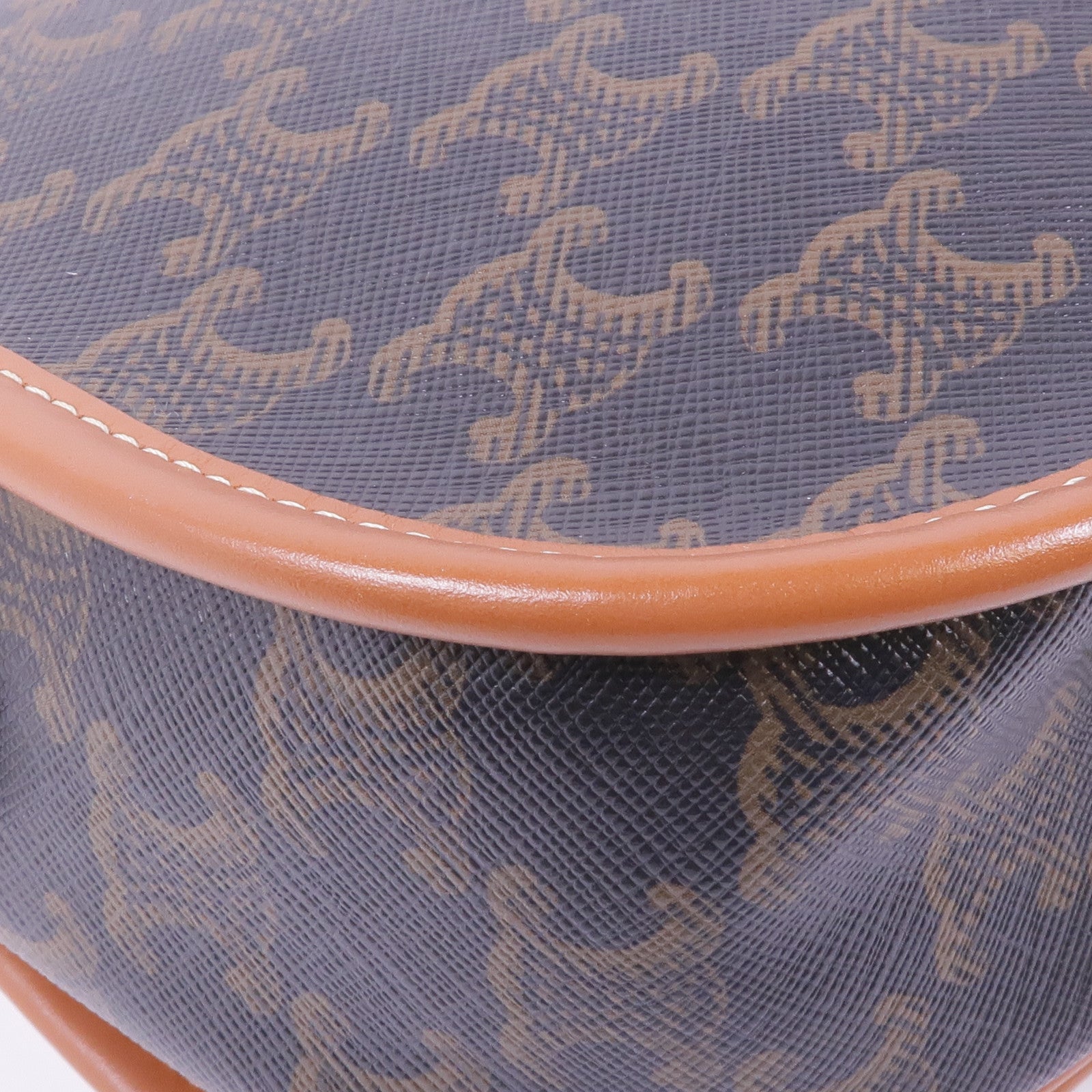 CELINE 塗層帆布Folco Bag金扣肩背袋