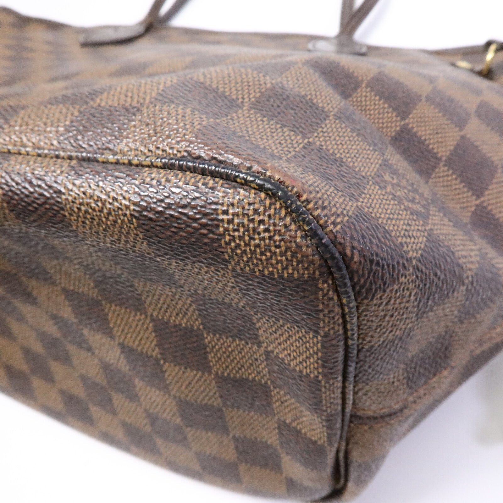 LOUIS VUITTON Damier Neverfull MM金扣肩背袋/手挽袋
