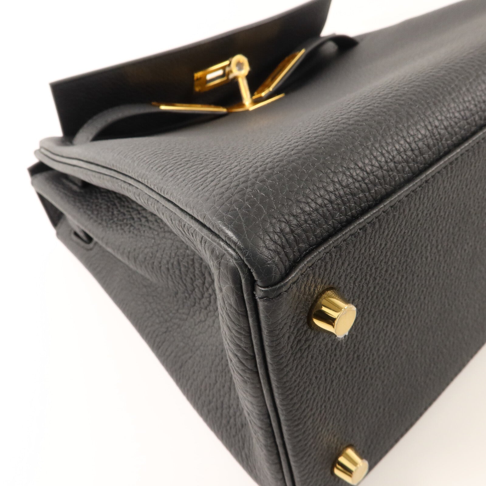 HERMES Togo皮革Kelly 28手挽肩背兩用袋Noir