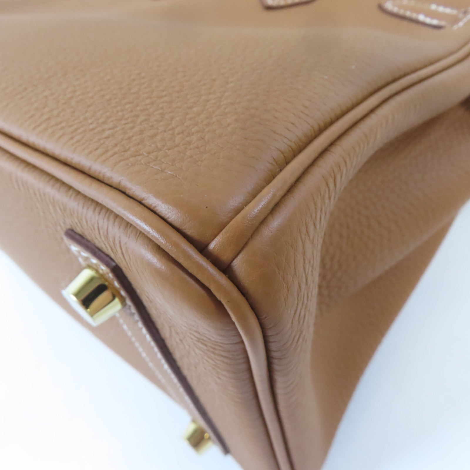 HERMES Togo皮革Birkin 25金扣手挽袋Gold/金色/啡色