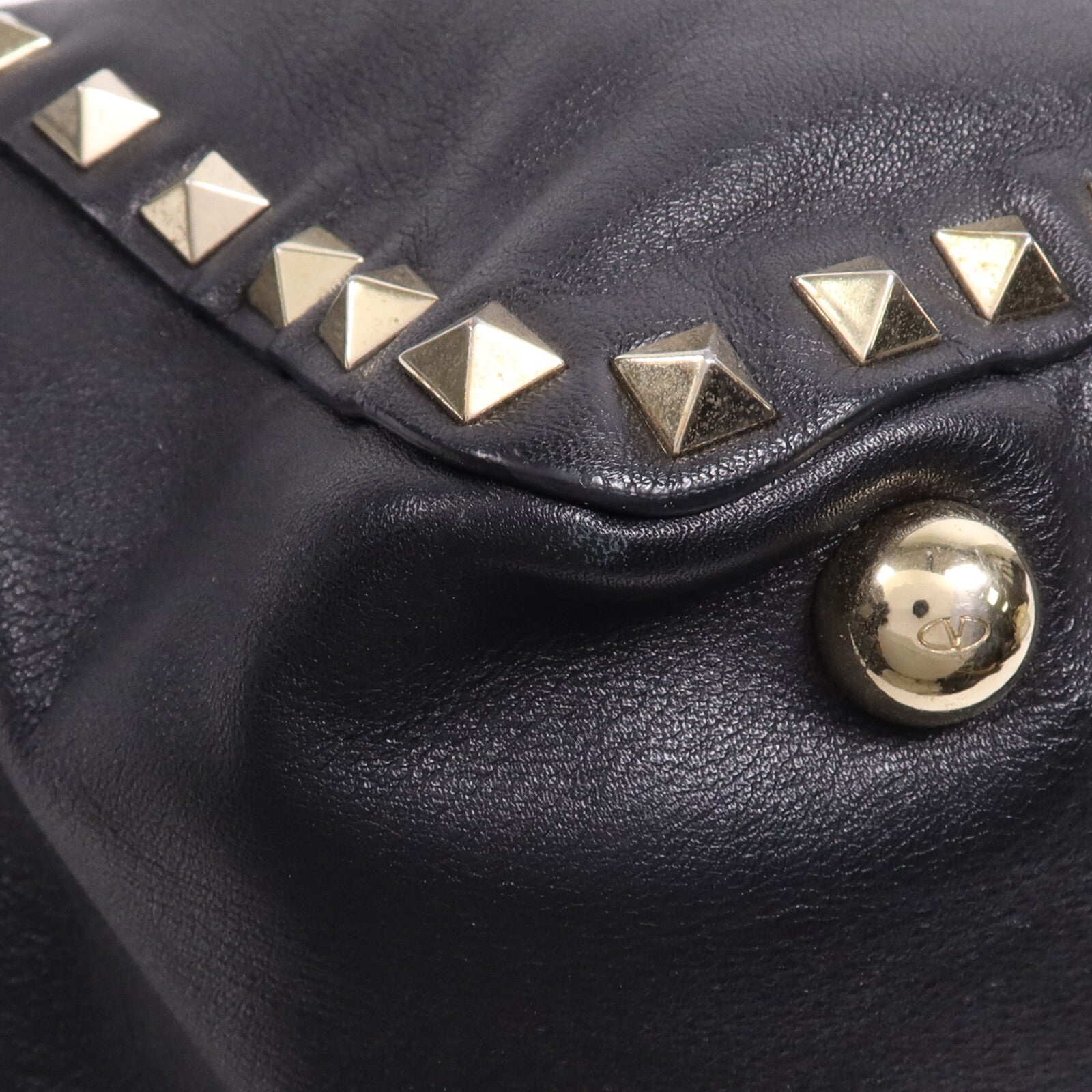 Valentino 牛皮皮革2 Way Shoulder Bag金扣手挽肩背兩用袋