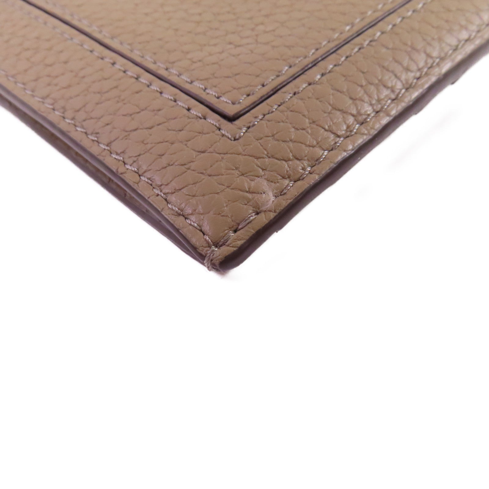 Delvaux 牛皮皮革Delvaux Card Case銀扣卡套灰色