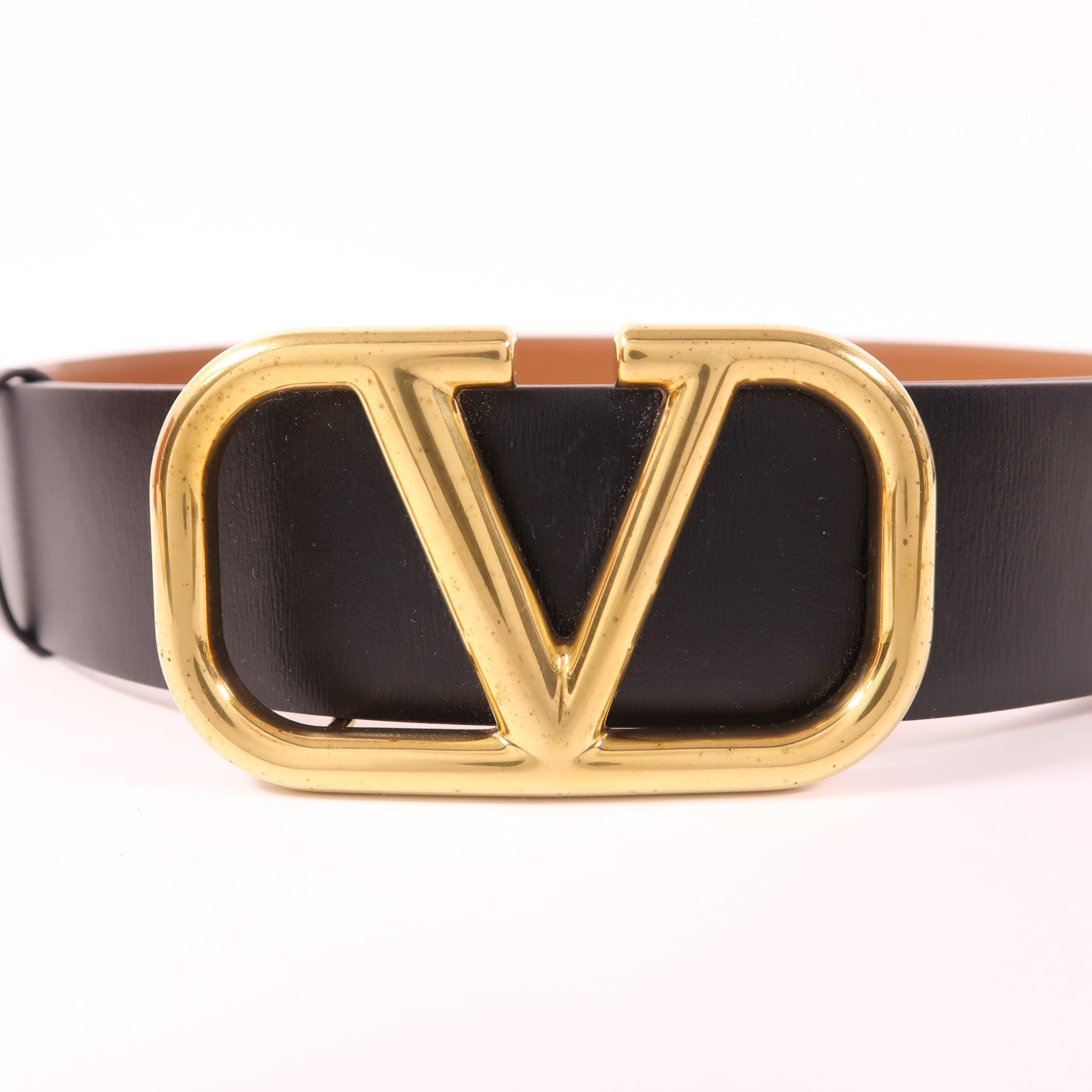 Valentino 牛皮皮革Belt金扣皮帶