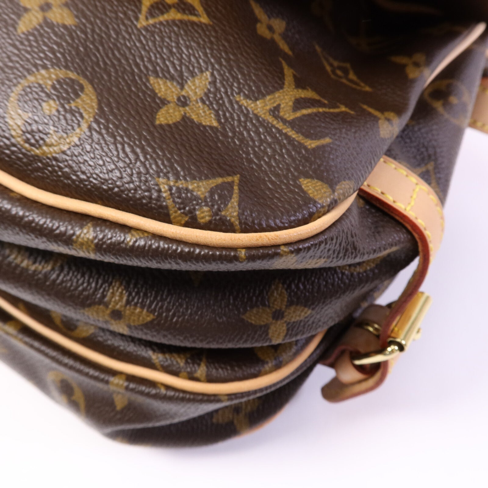 LOUIS VUITTON Monogram Saumur BB金扣手挽肩背兩用袋