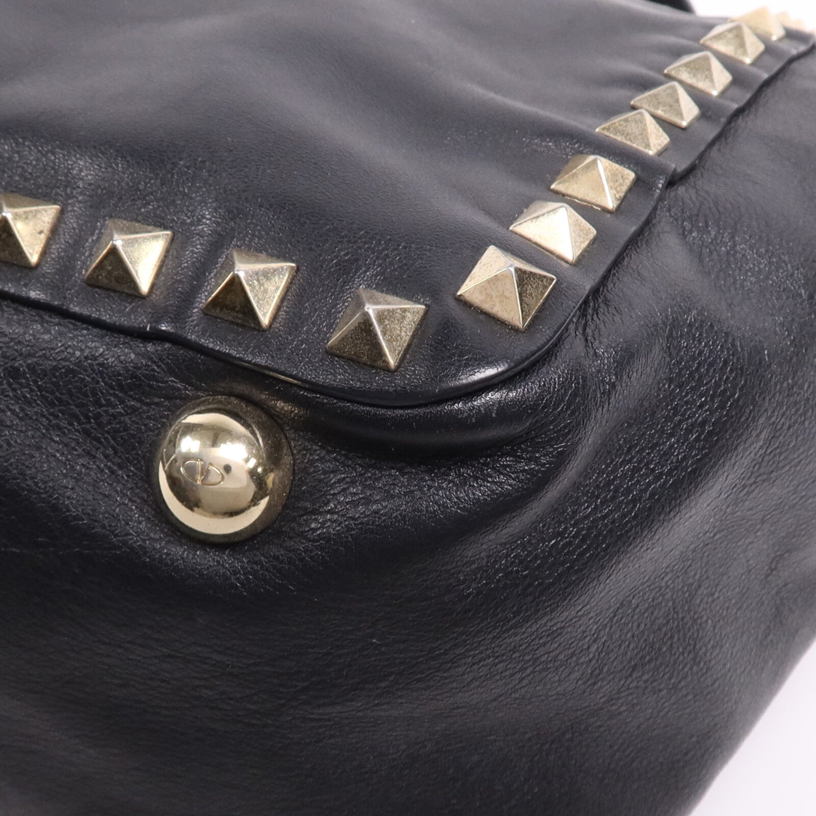 Valentino 牛皮皮革2 Way Shoulder Bag金扣手挽肩背兩用袋