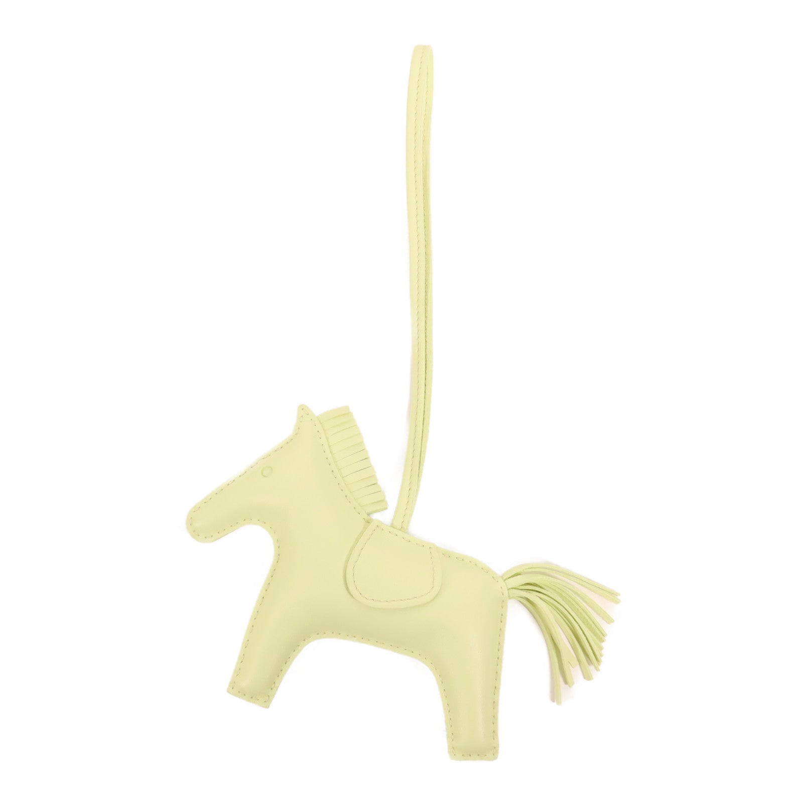 HERMES Milo皮革Rodeo GM掛飾Jaune Milton