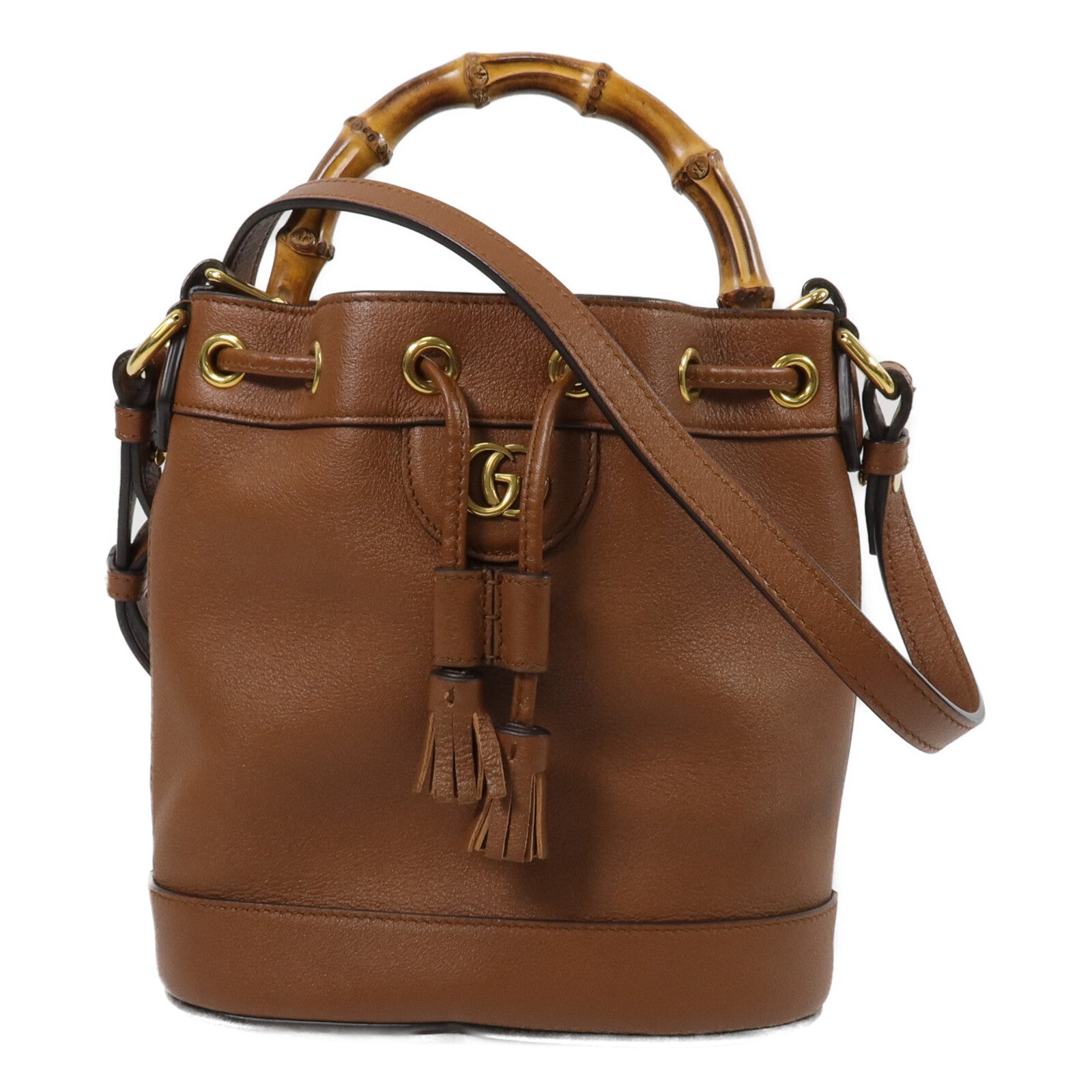 GUCCI 牛皮皮革Diana Mini Bucket Bag手挽肩背兩用袋