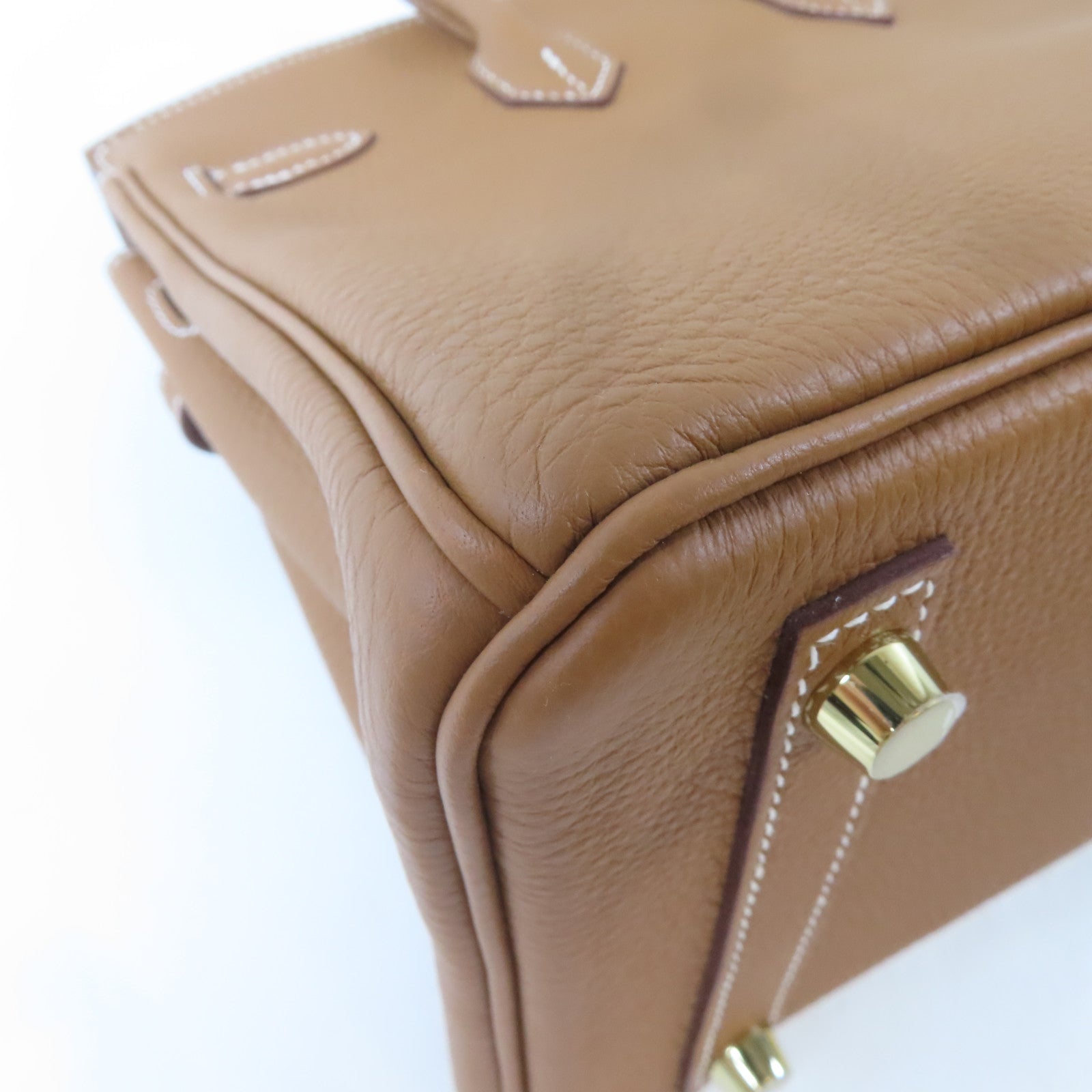 HERMES Togo皮革Birkin 25金扣手挽袋Gold/金色/啡色