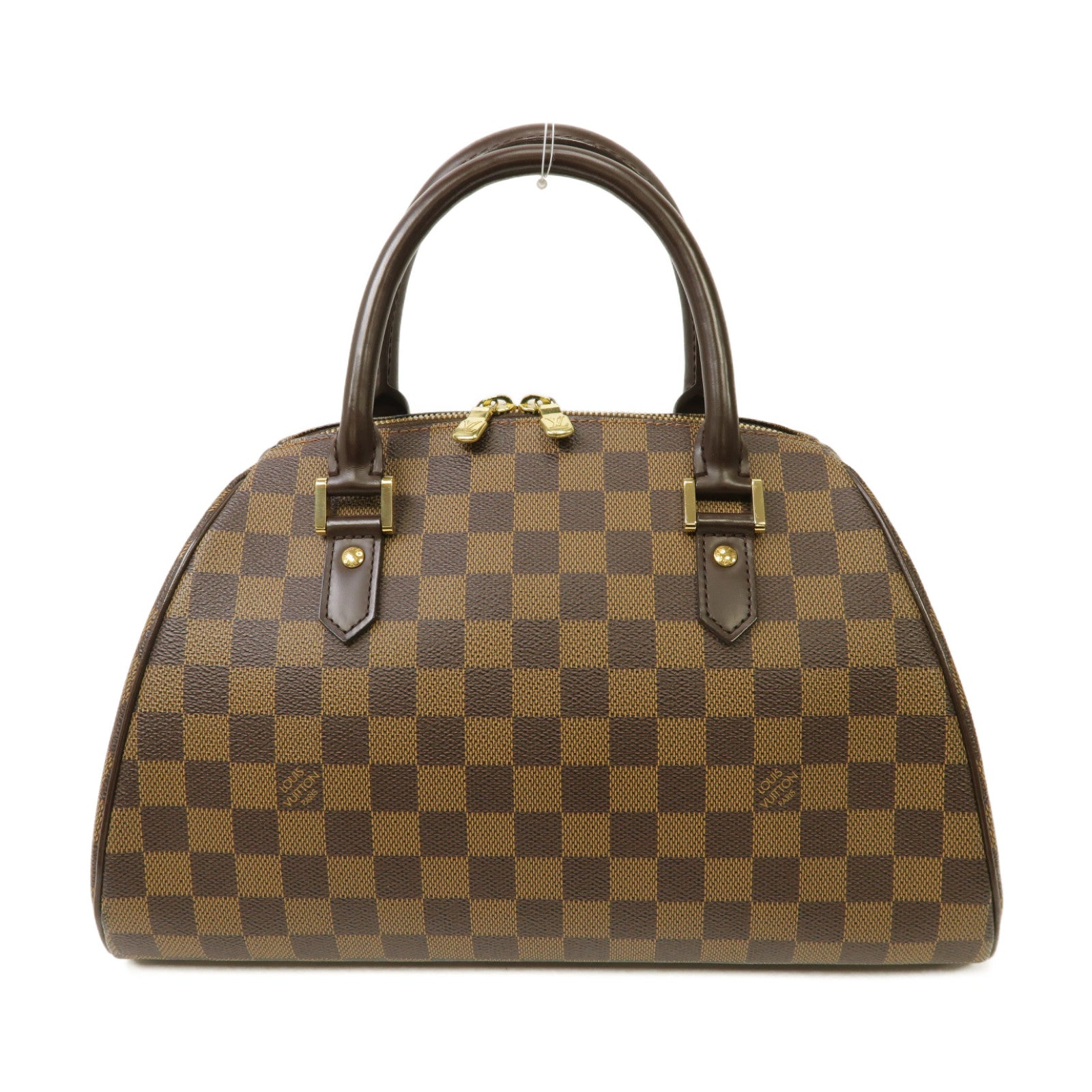 LOUIS VUITTON Damier Ribera MM Hand Bag金扣手挽袋啡色