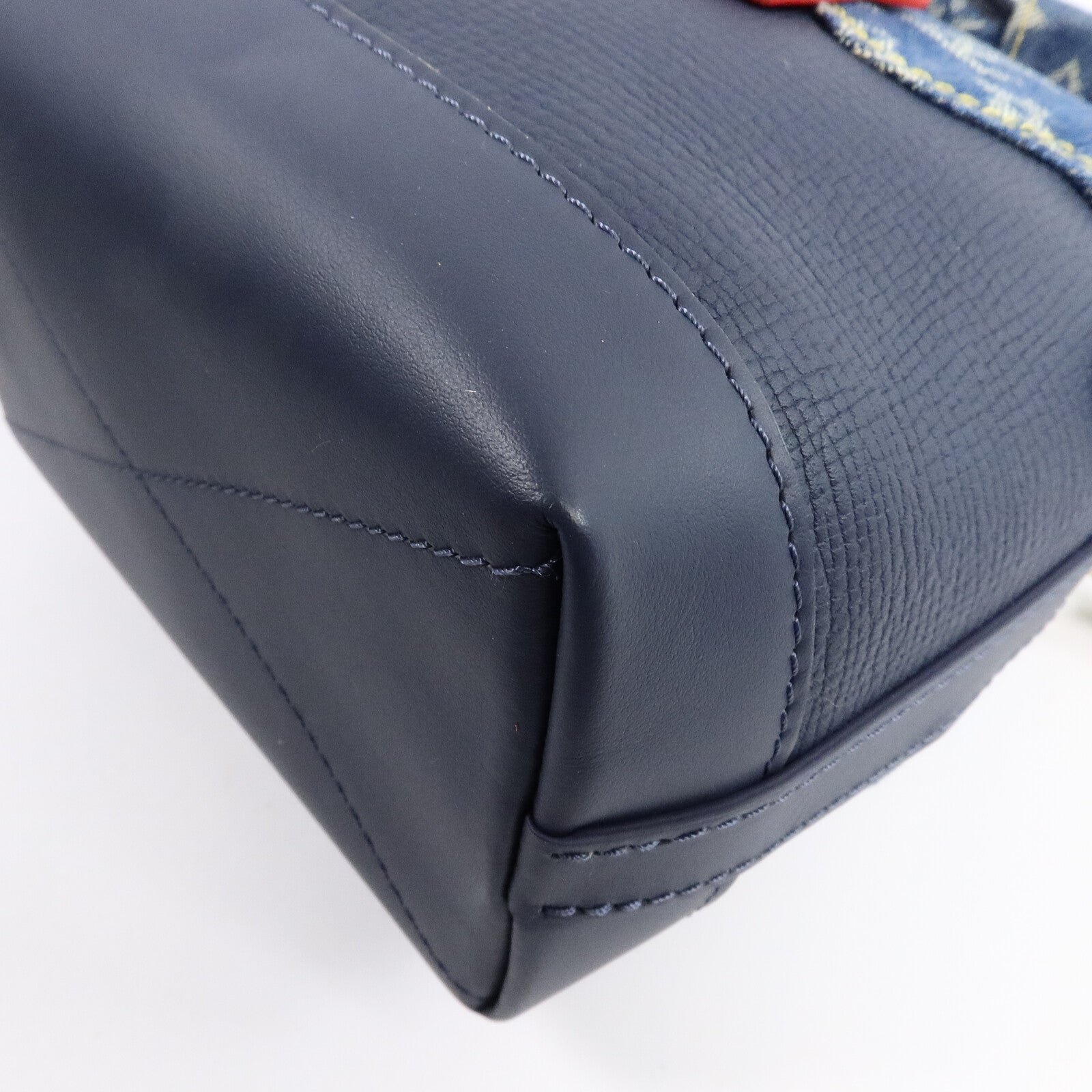 LOUIS VUITTON Denim/Taurillon Japanese Cruiser手挽肩背兩用袋