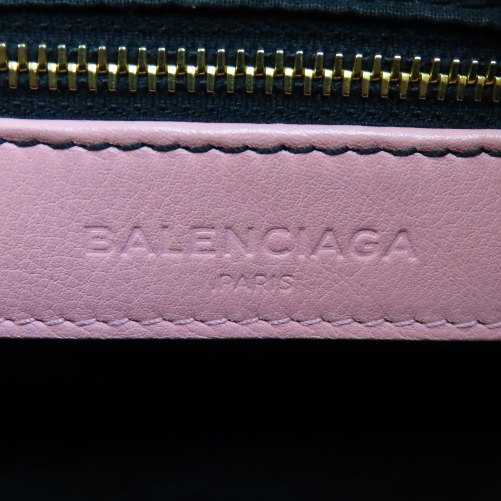 BALENCIAGA 牛皮皮革City Metal Plate金扣手挽肩背兩用袋粉紅色