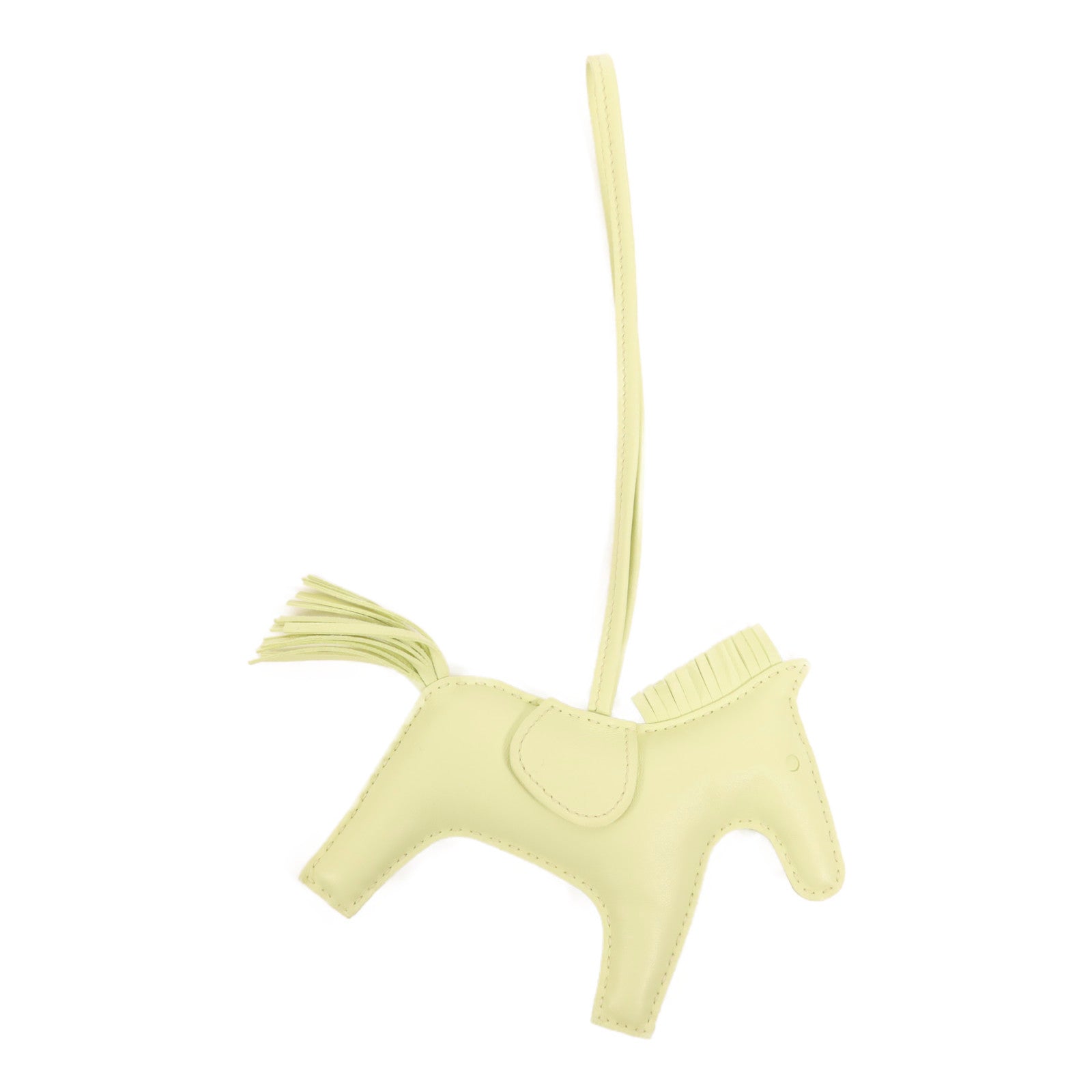 HERMES Milo皮革Rodeo GM掛飾Jaune Milton