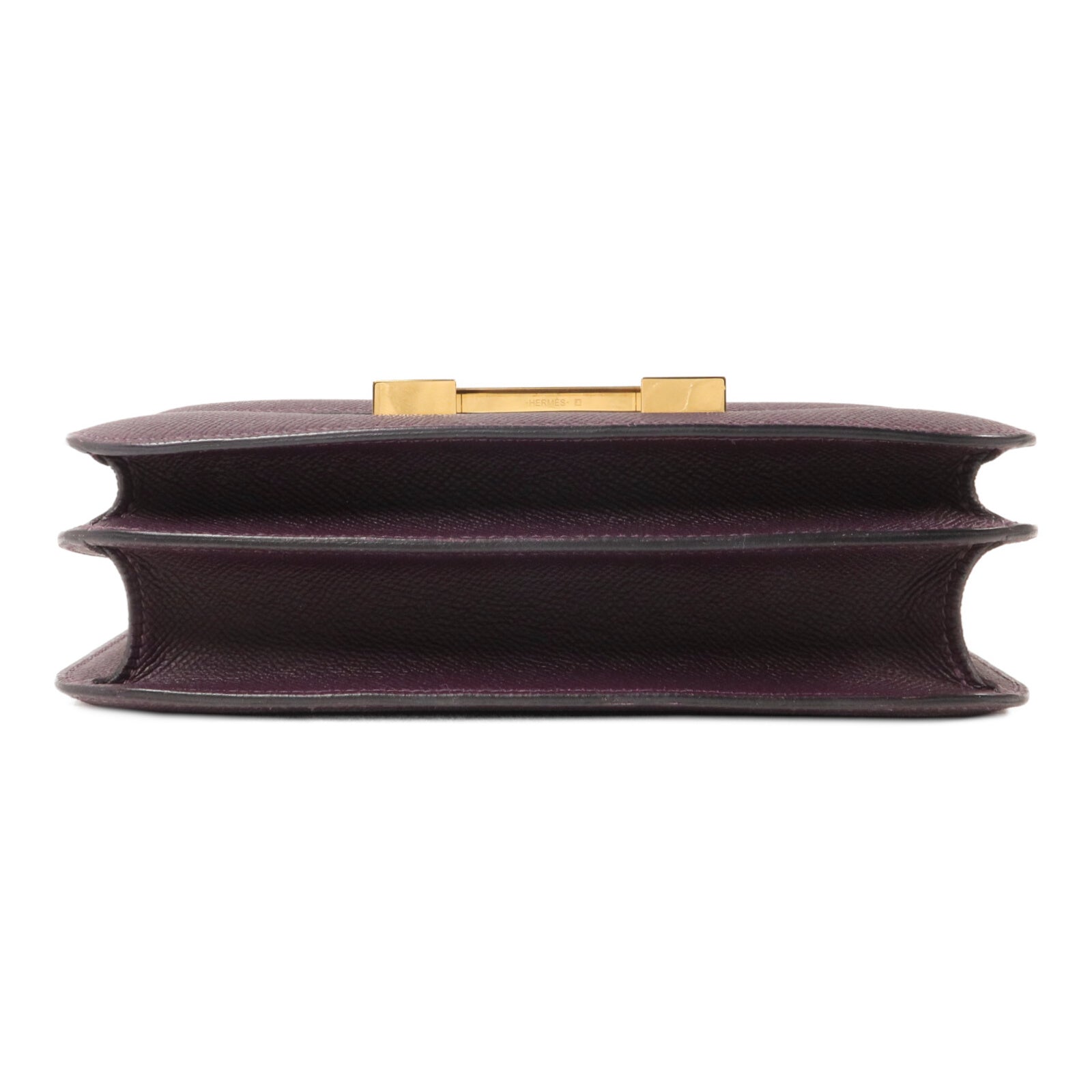 HERMES Epsom皮革Constance 24肩背袋Raisin