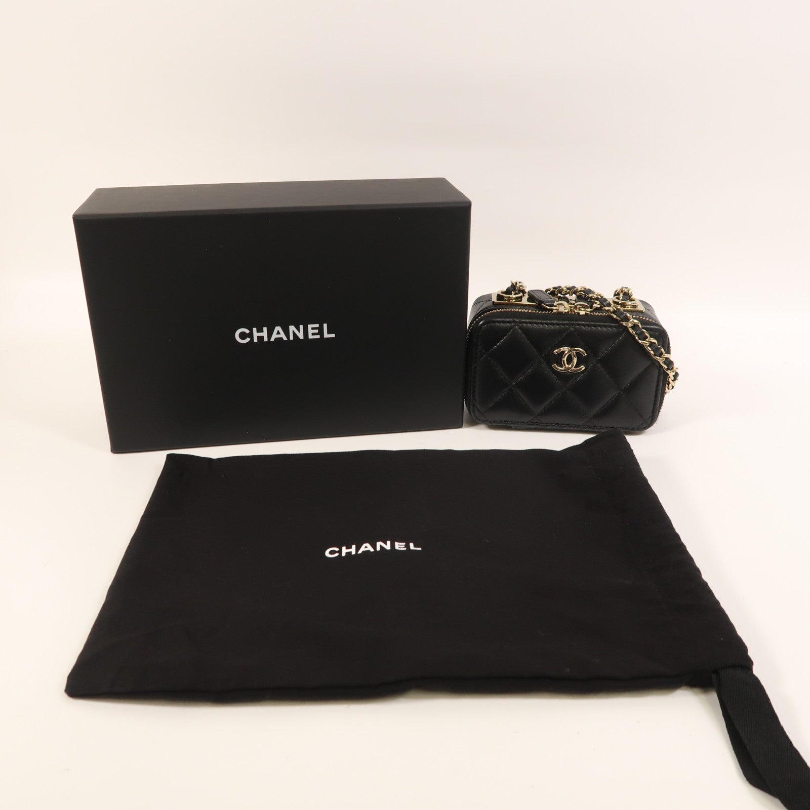 CHANEL 羊皮皮革Chain Shoulder Bag金扣鏈帶肩背袋