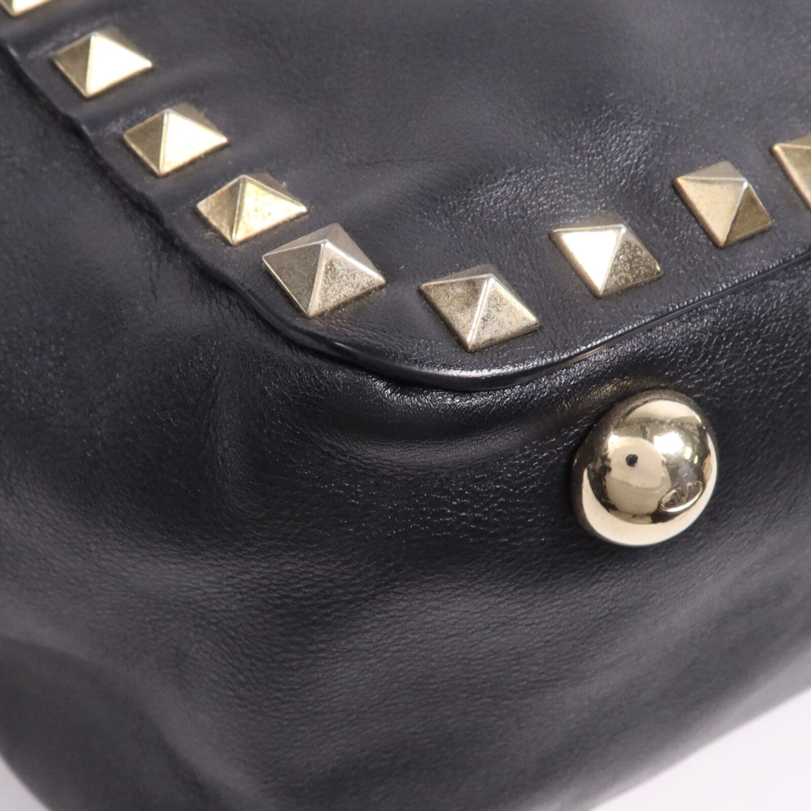 Valentino 牛皮皮革2 Way Shoulder Bag金扣手挽肩背兩用袋