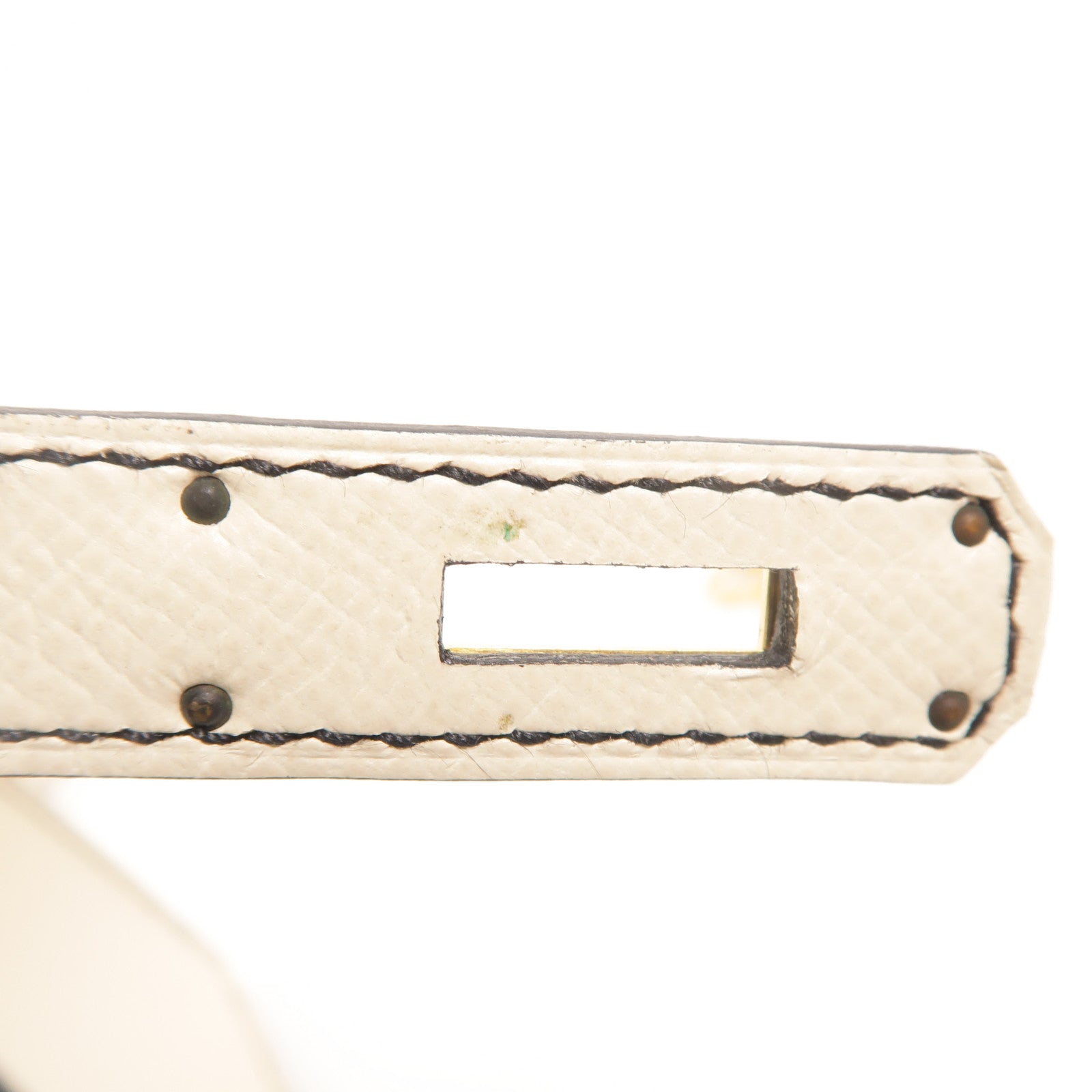 HERMES Epsom皮革Kelly 28 SPO手挽肩背兩用袋Noir/Craie