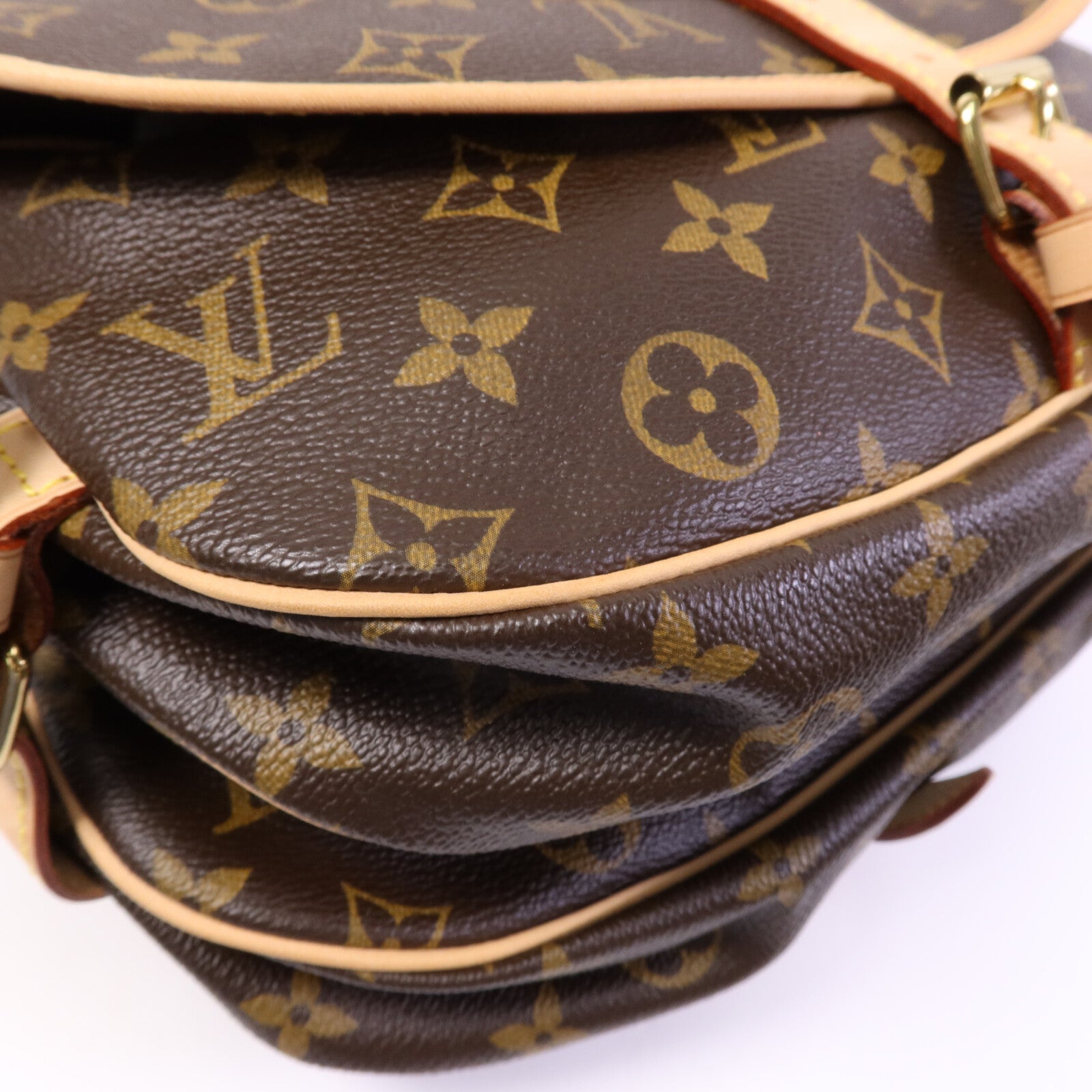 LOUIS VUITTON Monogram Saumur BB金扣手挽肩背兩用袋