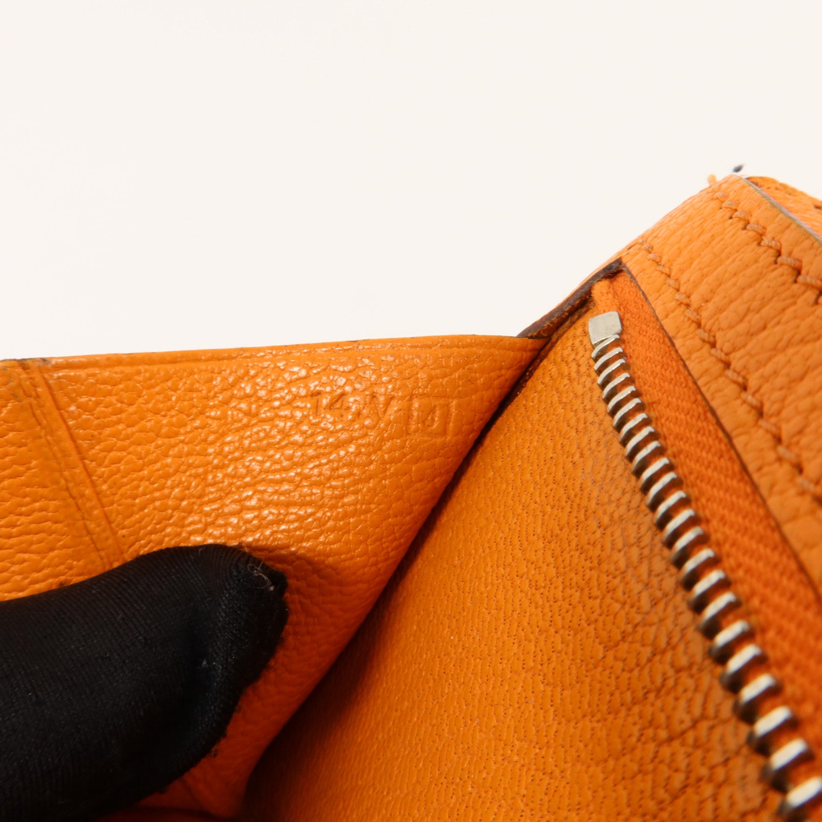 HERMES Chevre皮革Bearn Long Wallet長錢包Apricot