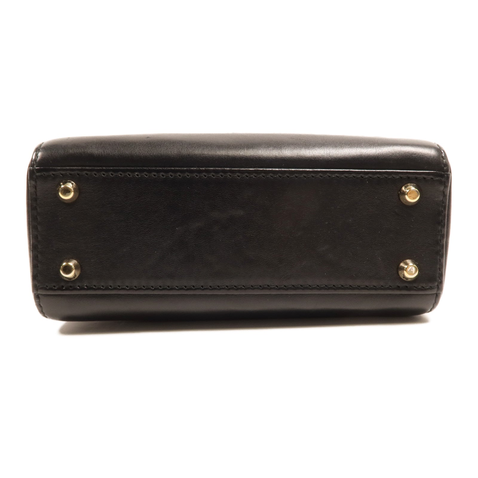 Dior 牛皮皮革Lady Dior Mini金扣鏈帶手挽肩背兩用袋