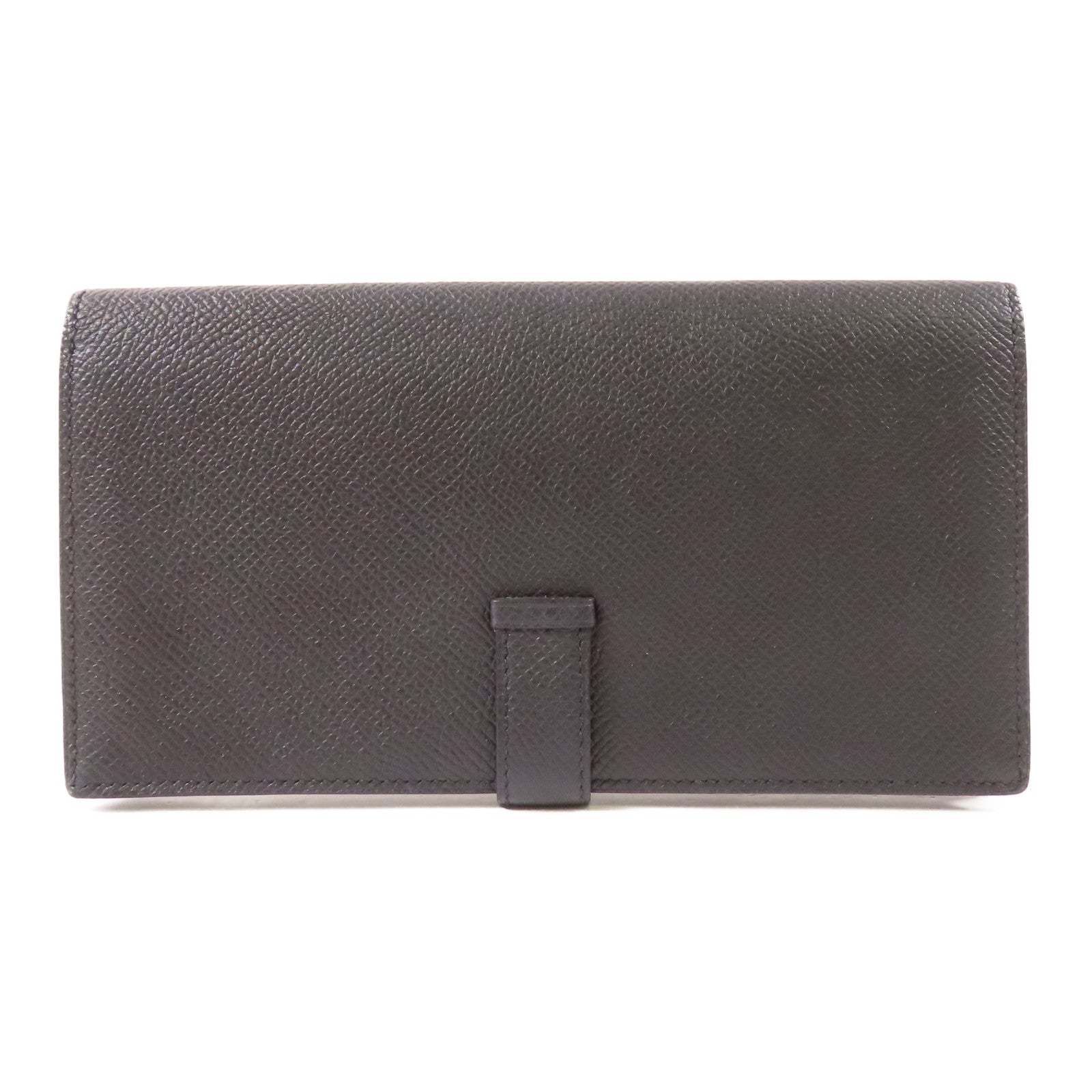 HERMES 【激減優惠】Epsom皮革Bearn Long Wallet金扣長錢包Noir
