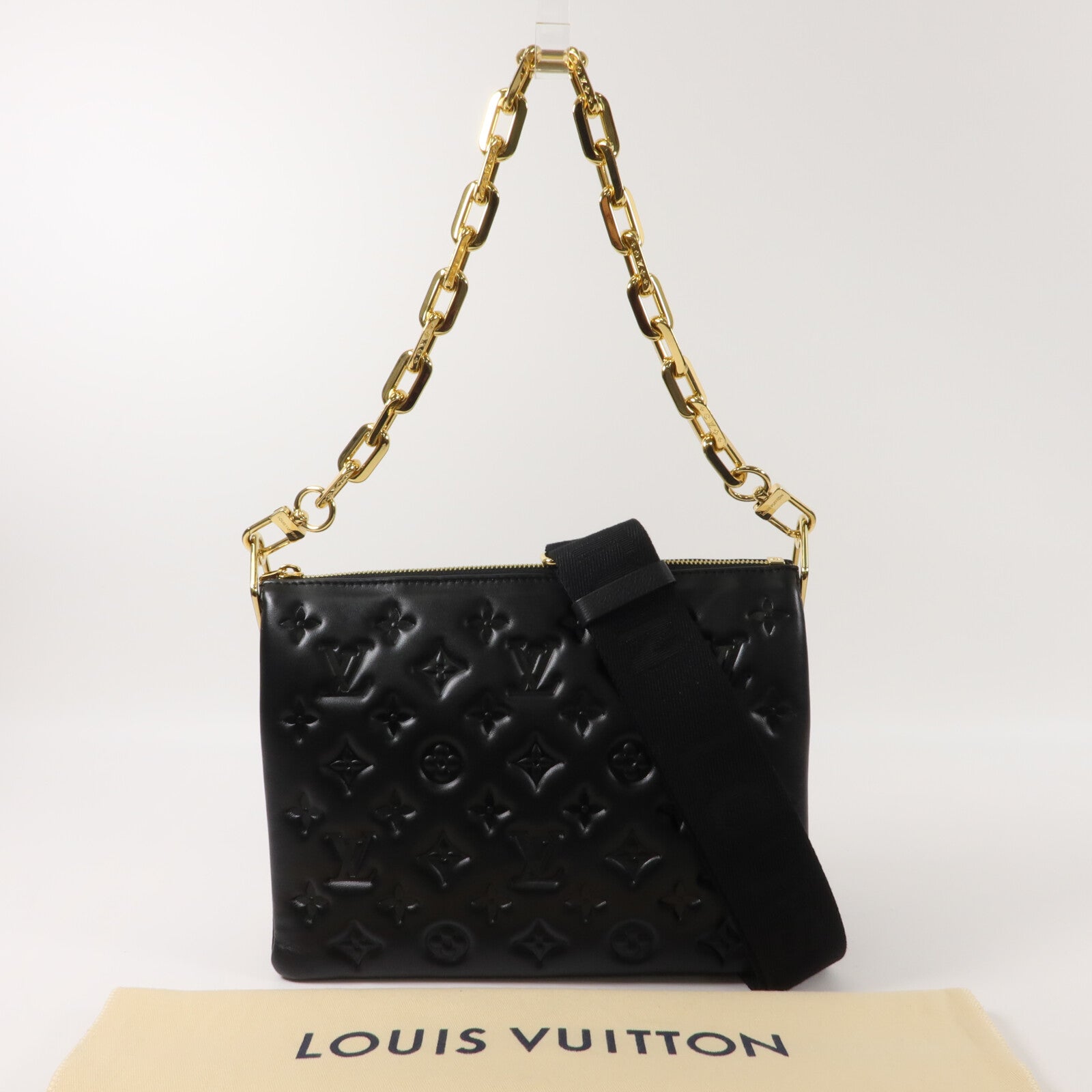 LOUIS VUITTON Monogram Embossed Puffy Coussin PM手挽肩背兩用袋