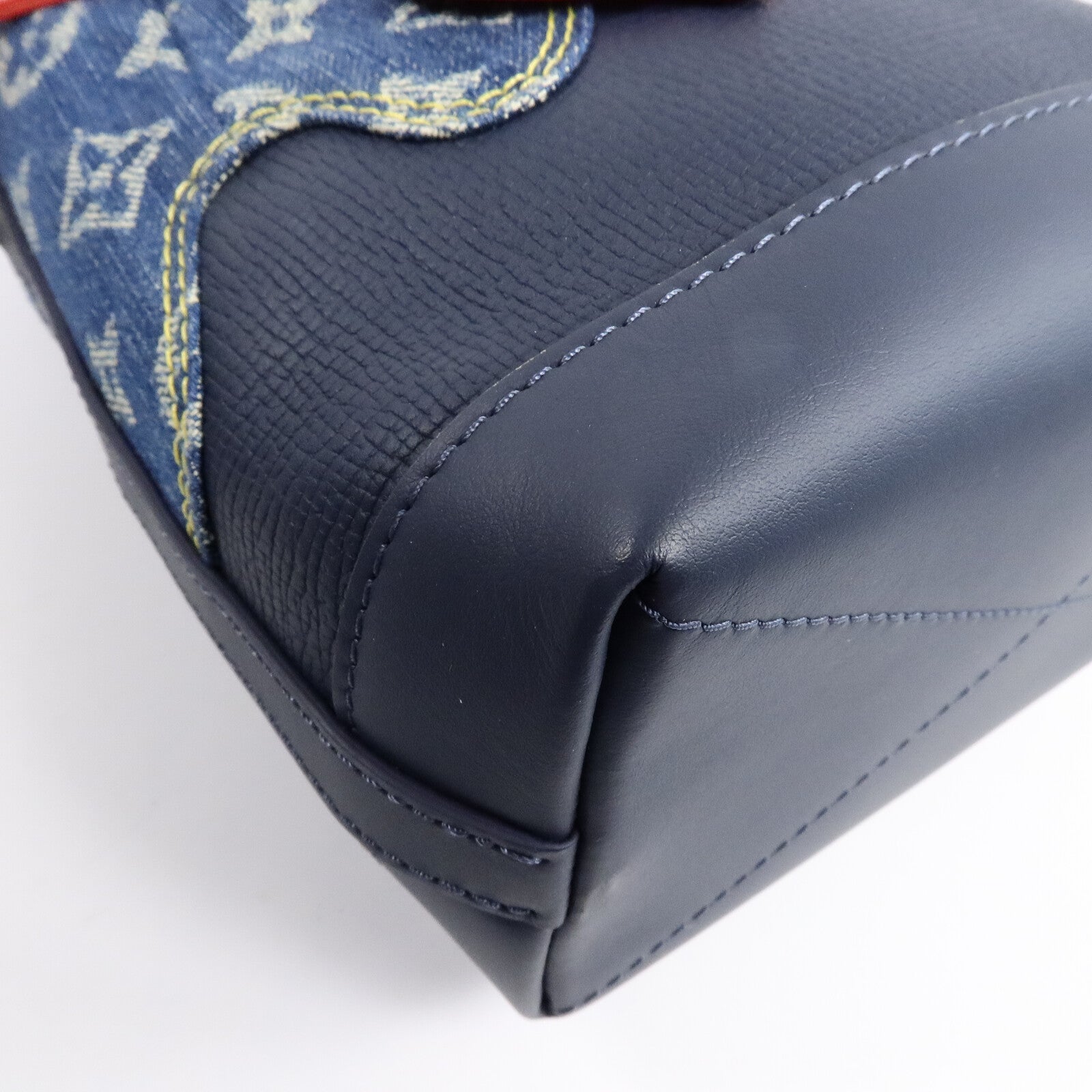 LOUIS VUITTON Denim/Taurillon Japanese Cruiser手挽肩背兩用袋