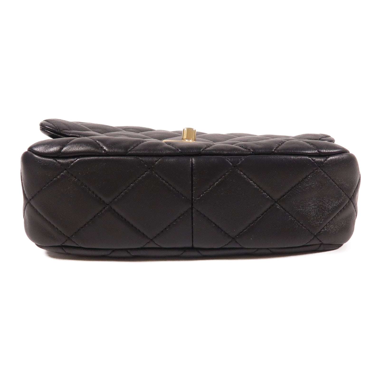 CHANEL 羊皮皮革Flap Shoulder Bag金扣鏈帶肩背袋