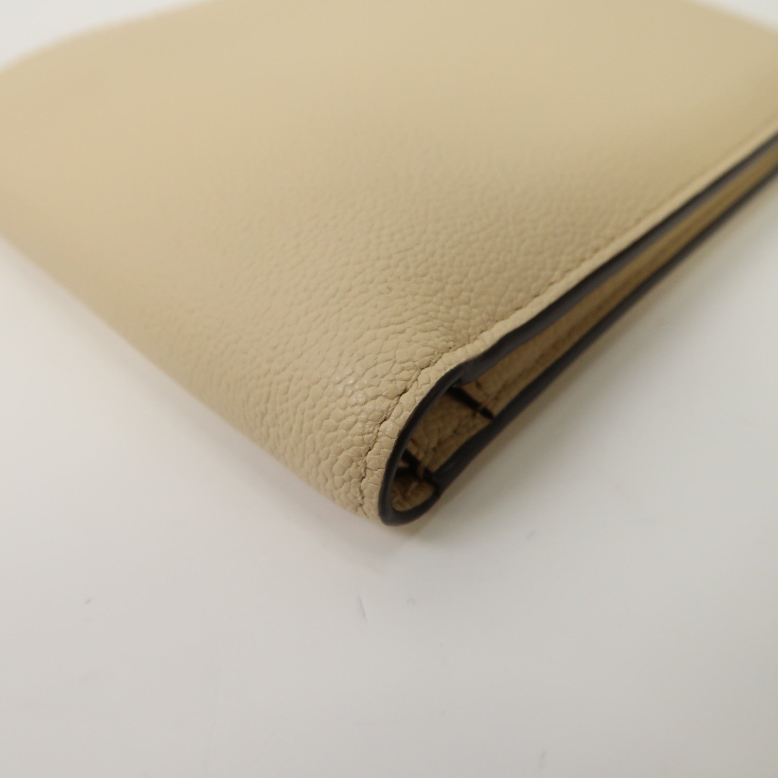 SELECTION 【激減優惠】牛皮皮革Fold Wallet折疊錢包米色