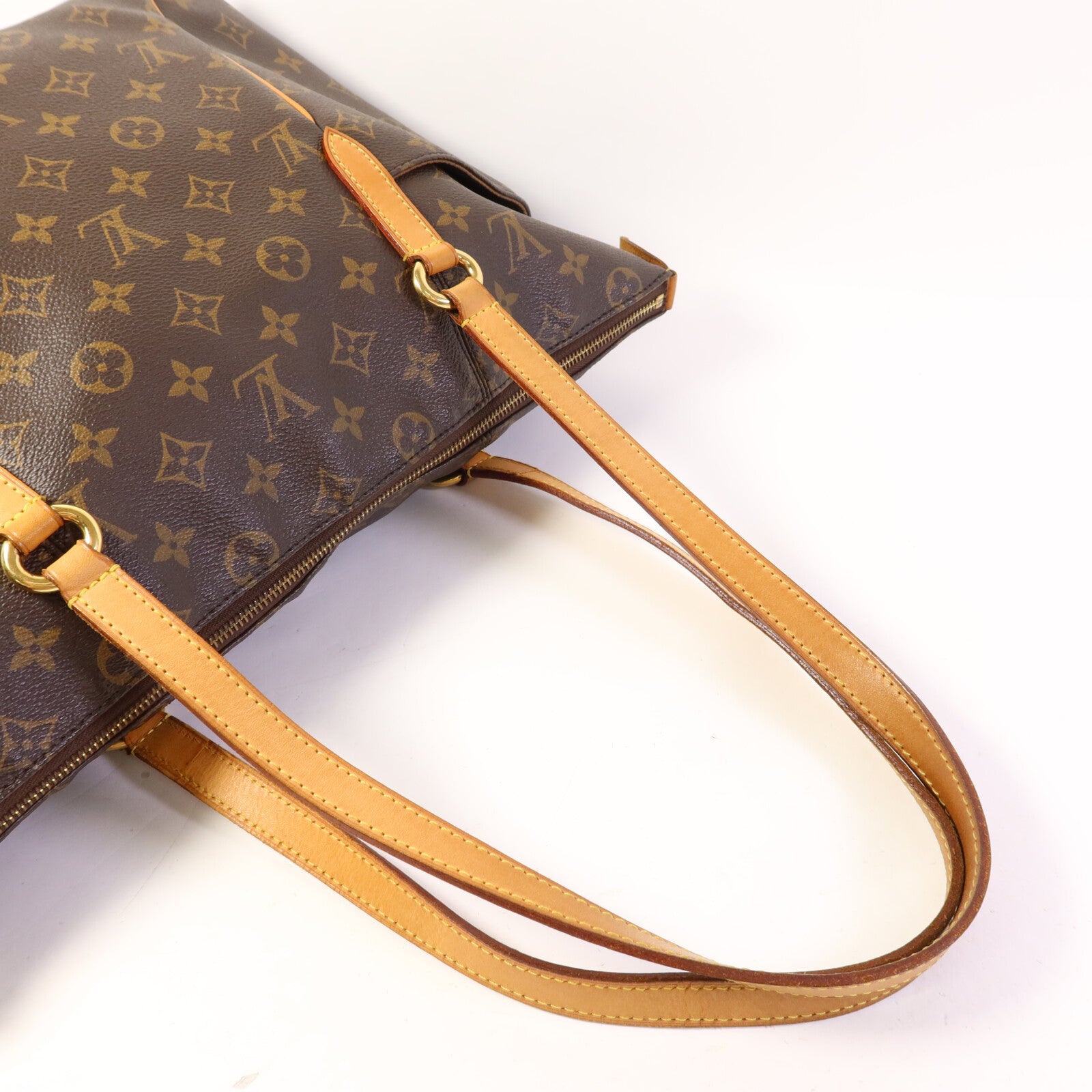 LOUIS VUITTON Monogram Totally MM金扣肩背袋棕色