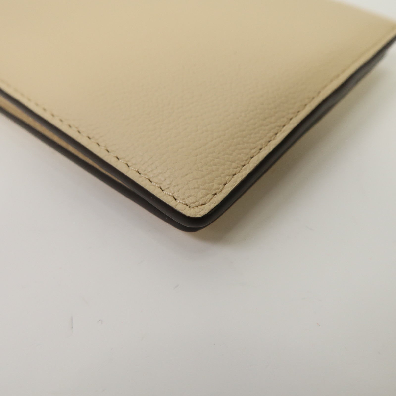 SELECTION 【激減優惠】牛皮皮革Fold Wallet折疊錢包米色