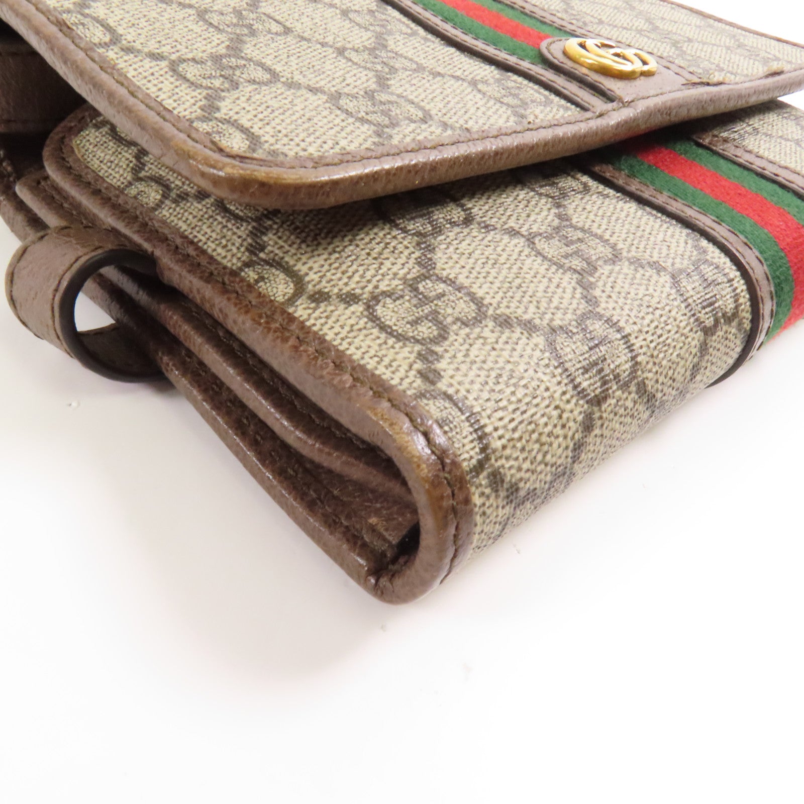 GUCCI GG GHW Shoulder Bag 645082 Coated Canvas Brown