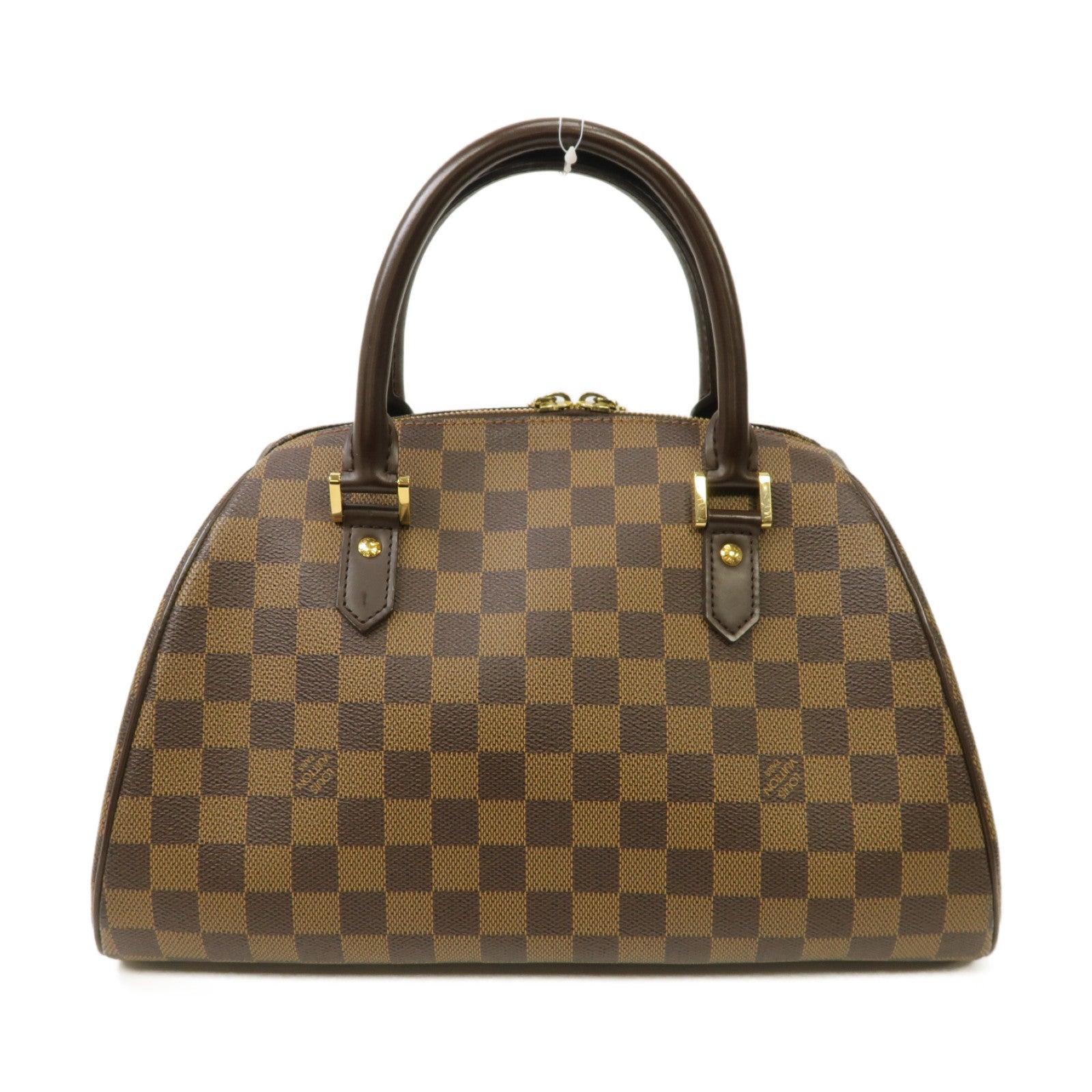 LOUIS VUITTON Damier Ribera MM Hand Bag金扣手挽袋啡色