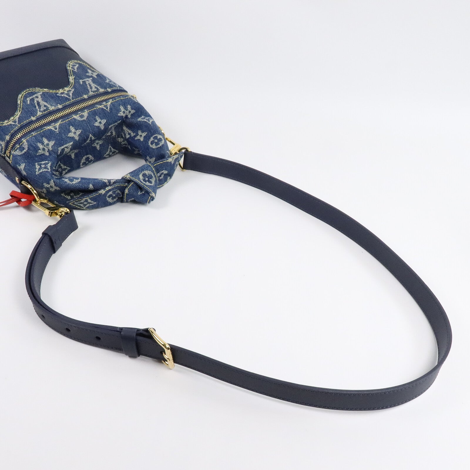 LOUIS VUITTON Denim/Taurillon Japanese Cruiser手挽肩背兩用袋