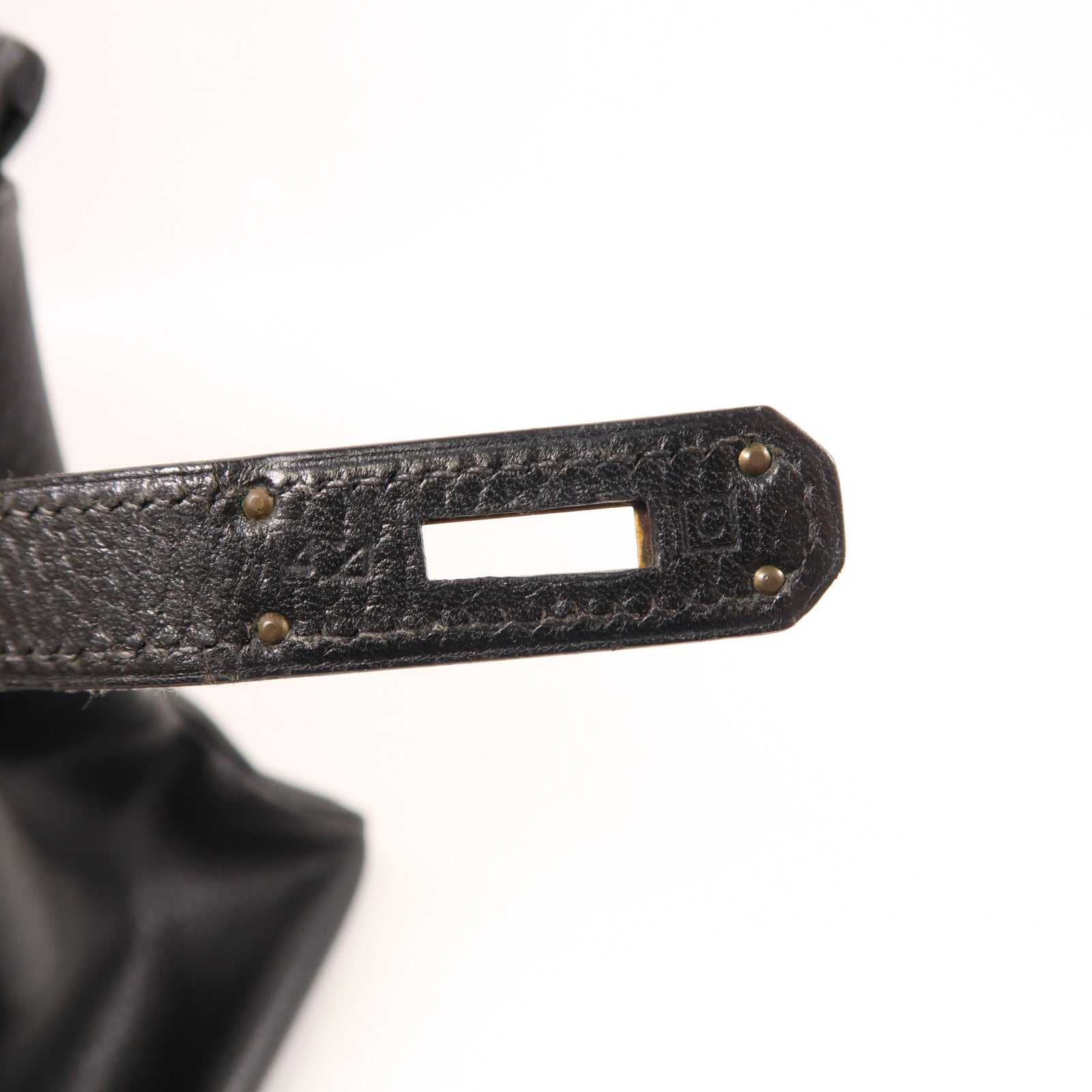 HERMES Ardennes皮革Birkin 25金扣手挽袋Noir