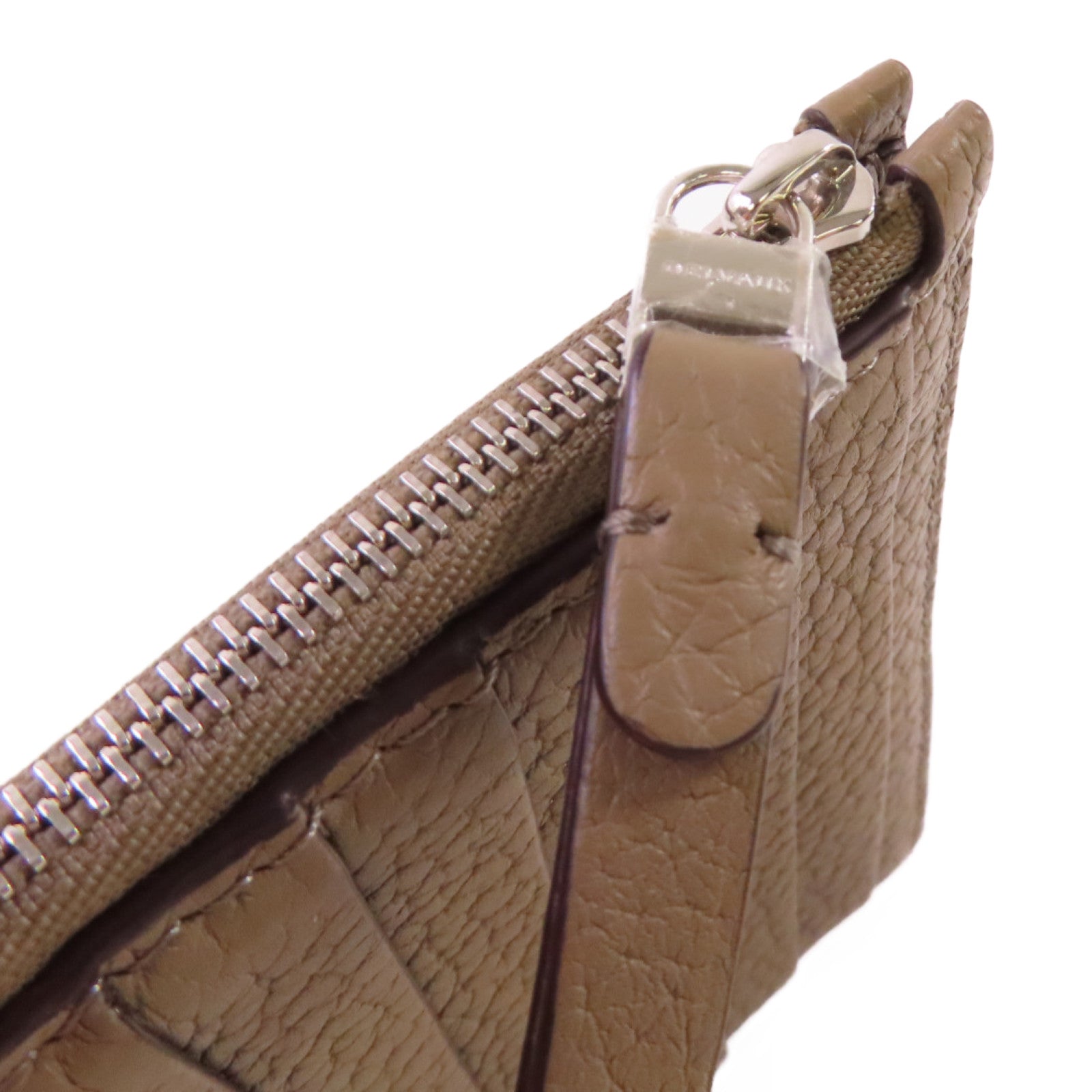Delvaux 牛皮皮革Delvaux Card Case銀扣卡套灰色