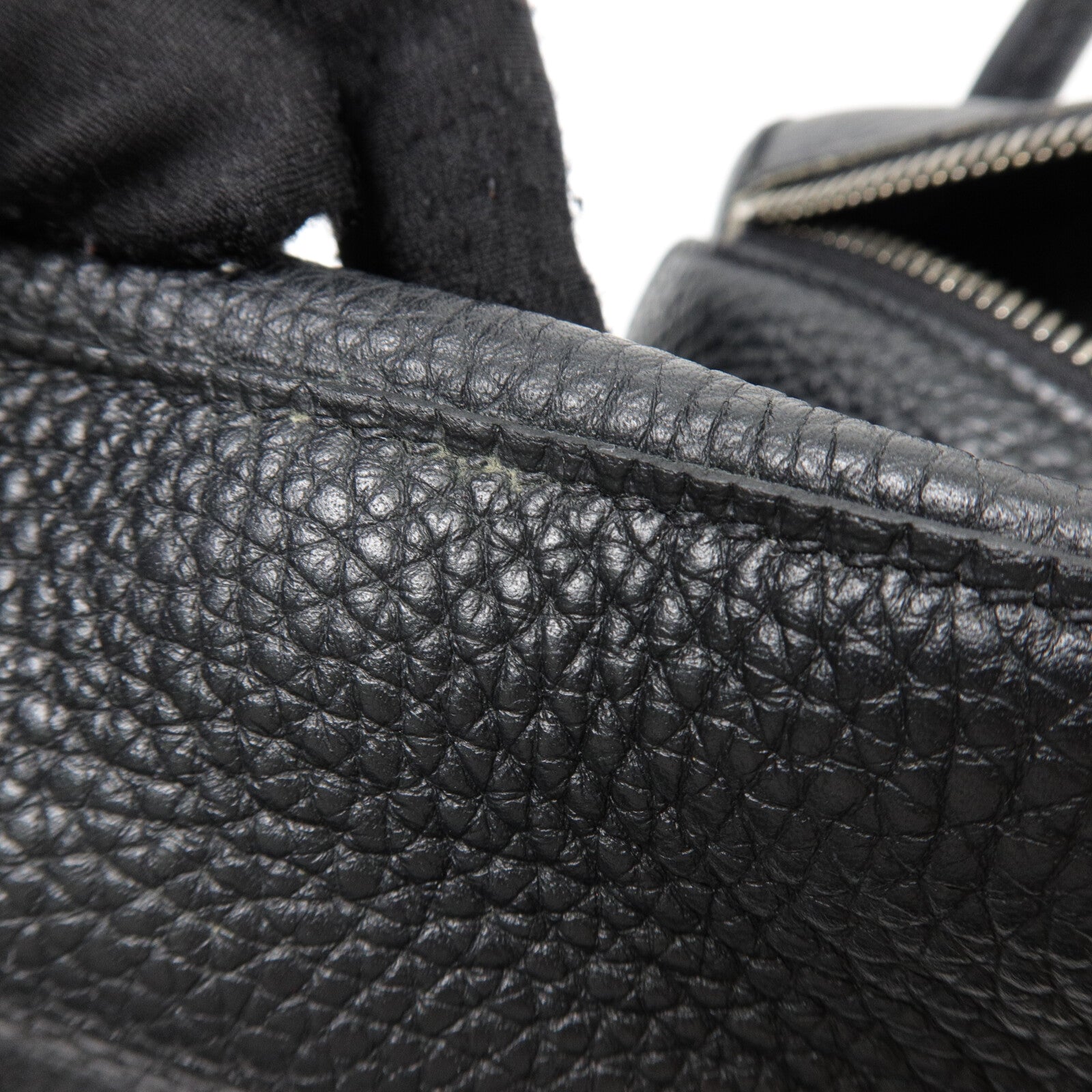 HERMES Clemence皮革Lindy 30手挽肩背兩用袋Noir
